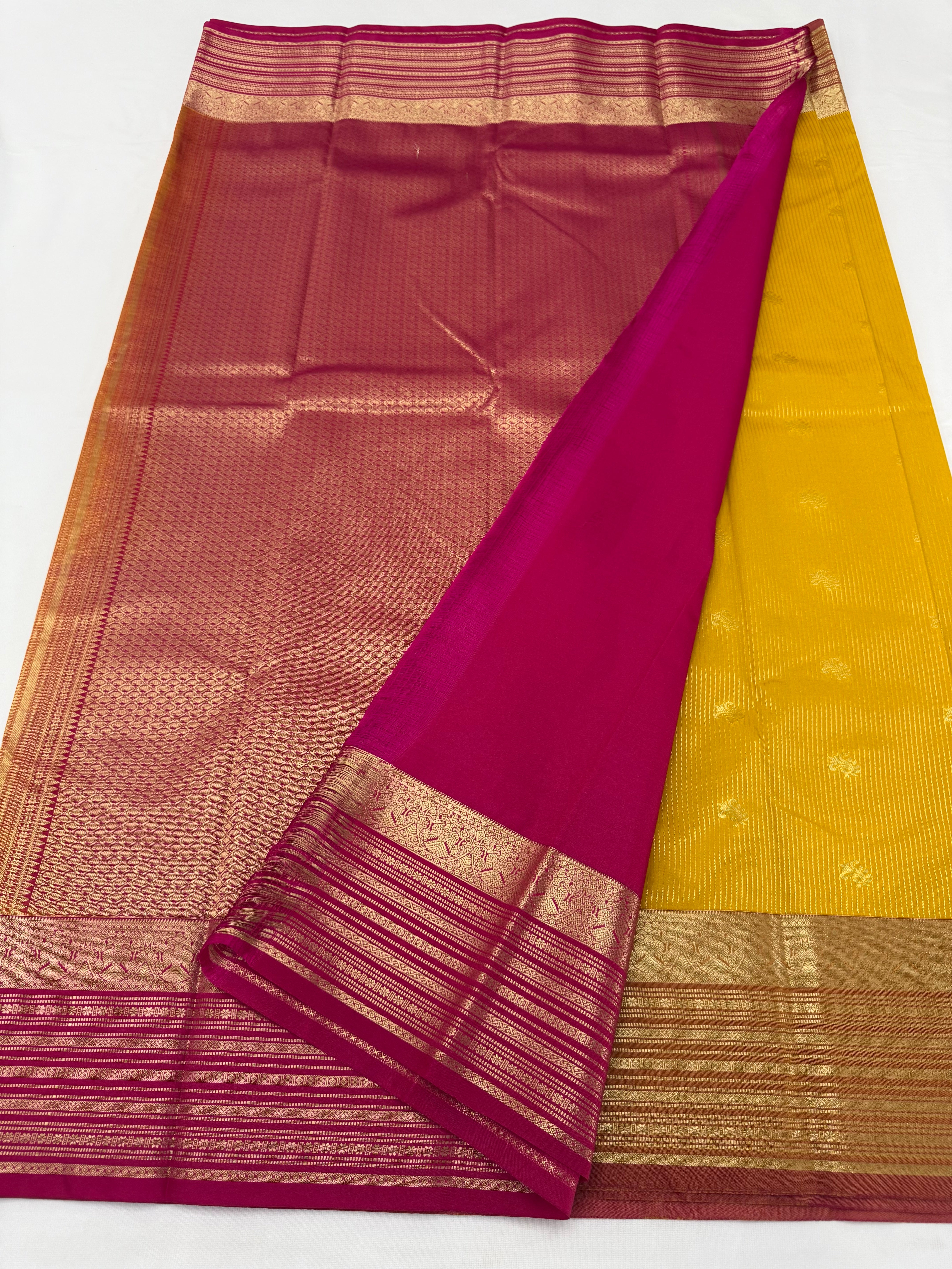 PREMIUM SEMI KANCHI SILK SAREE - AMBER