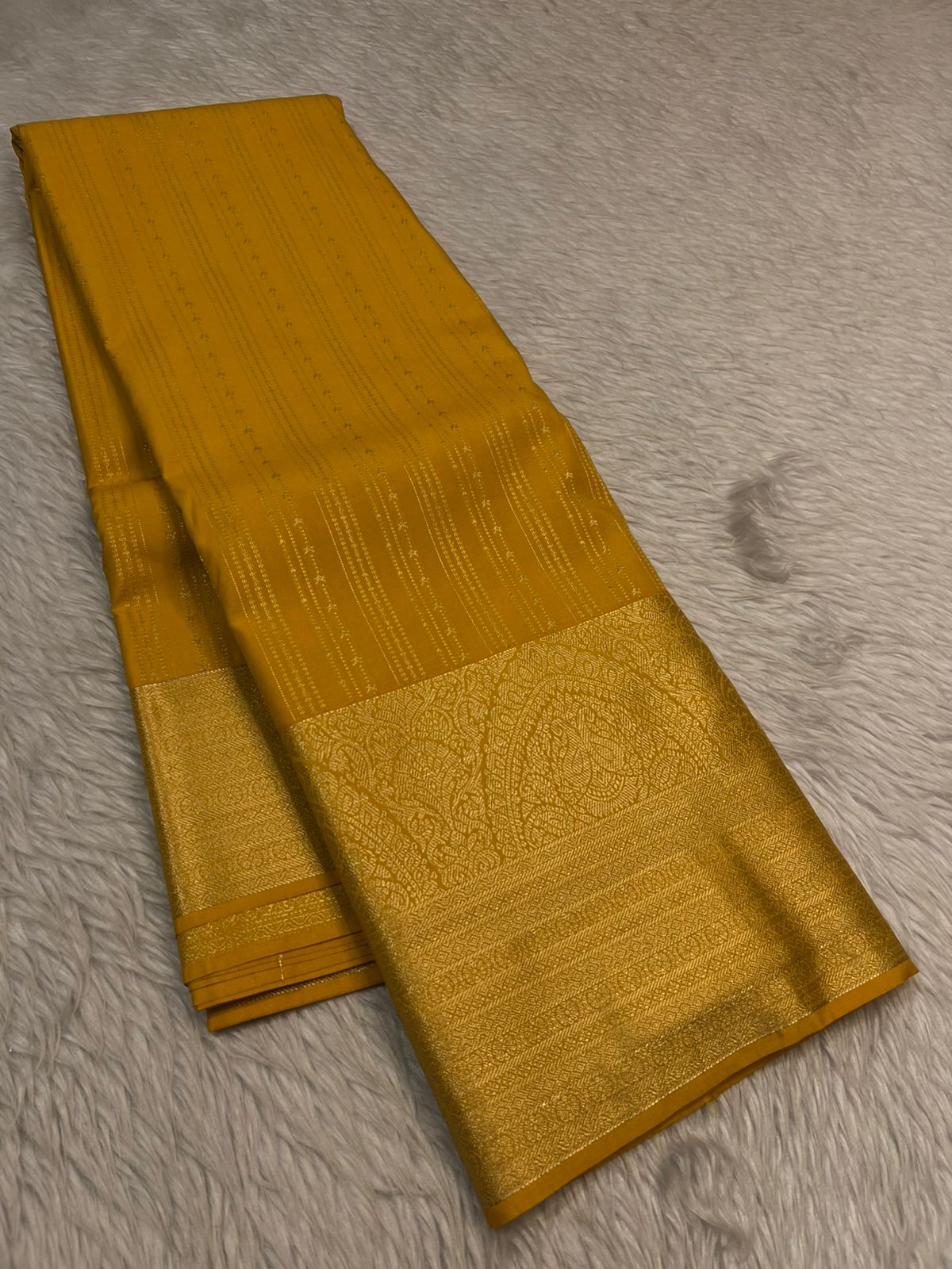 PREMIUM SEMI KANCHI SILK SAREE - AMBER