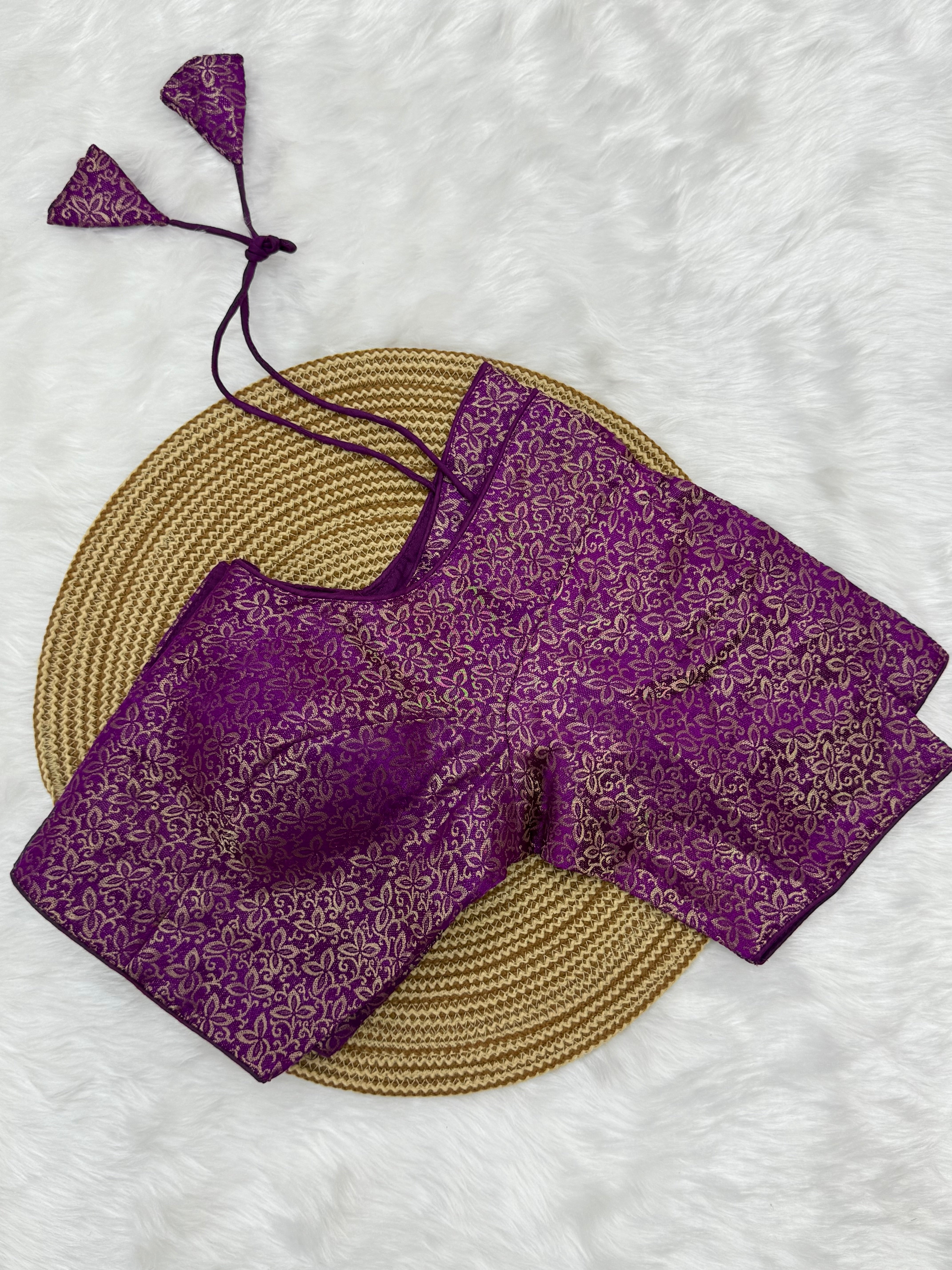 READYMADE JACQUARD SAREE BLOUSE