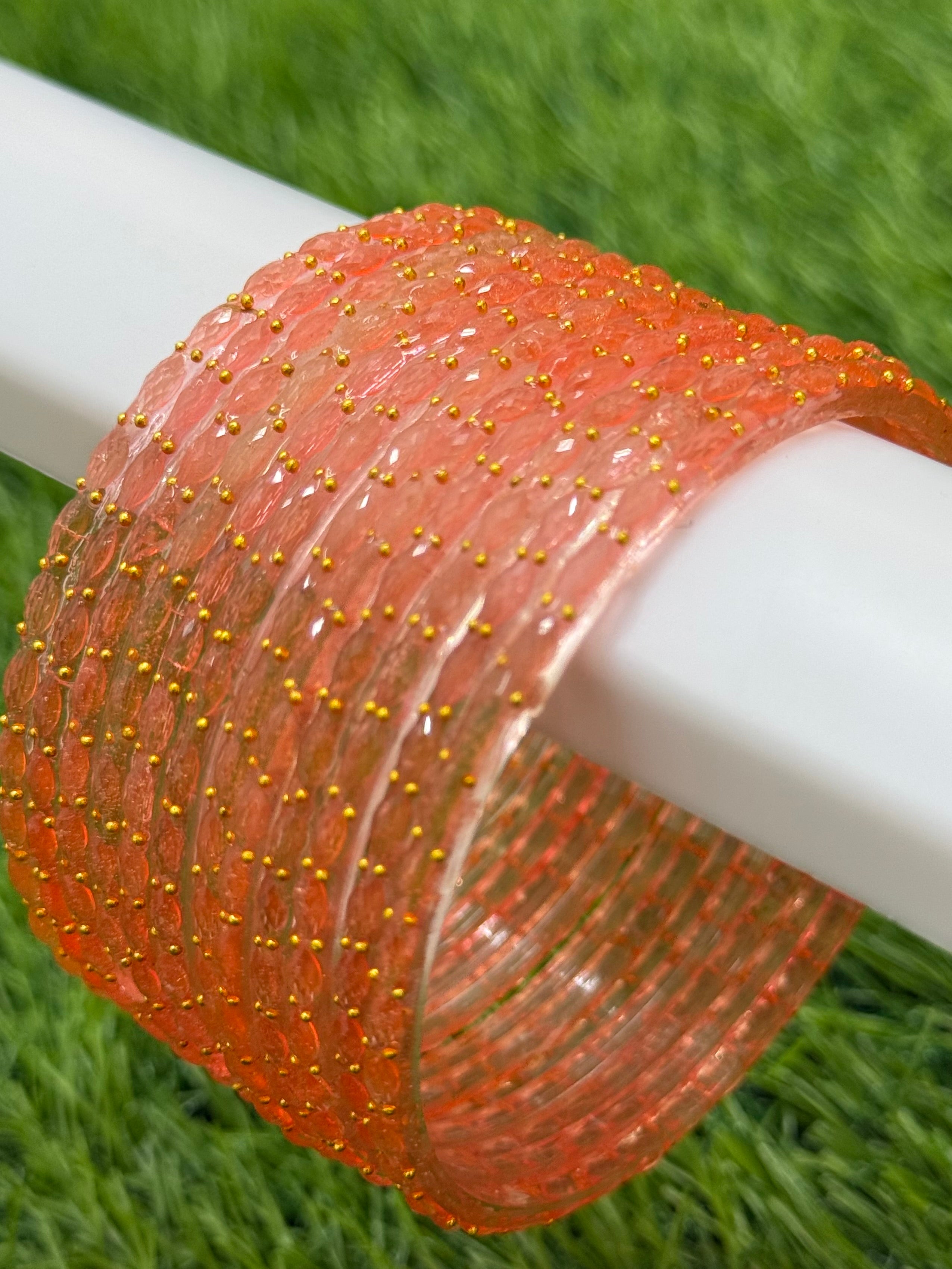 RAINDROP GLASS BANGLES PACK OF 12