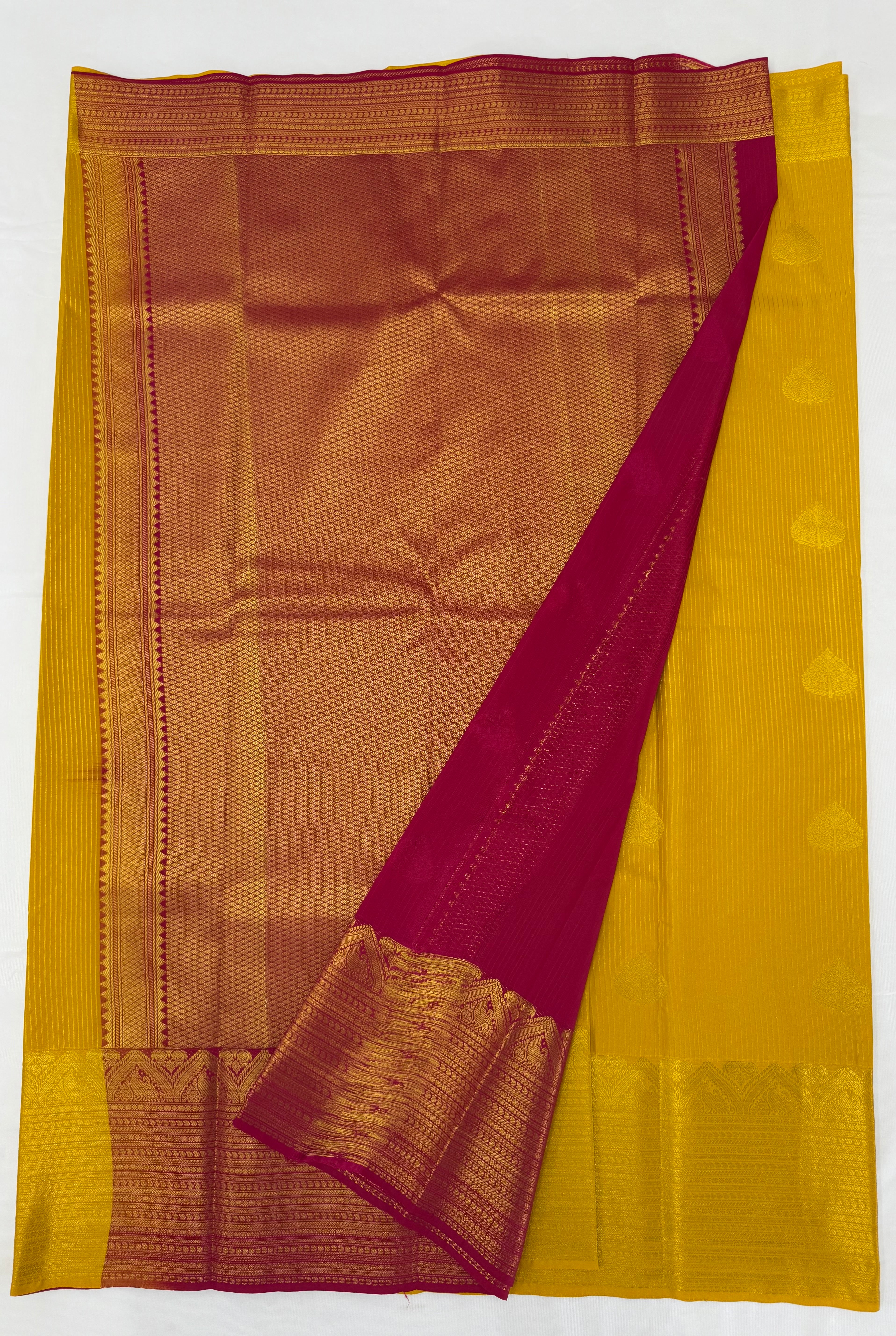 PREMIUM SEMI KANCHI SILK SAREE - AMBER
