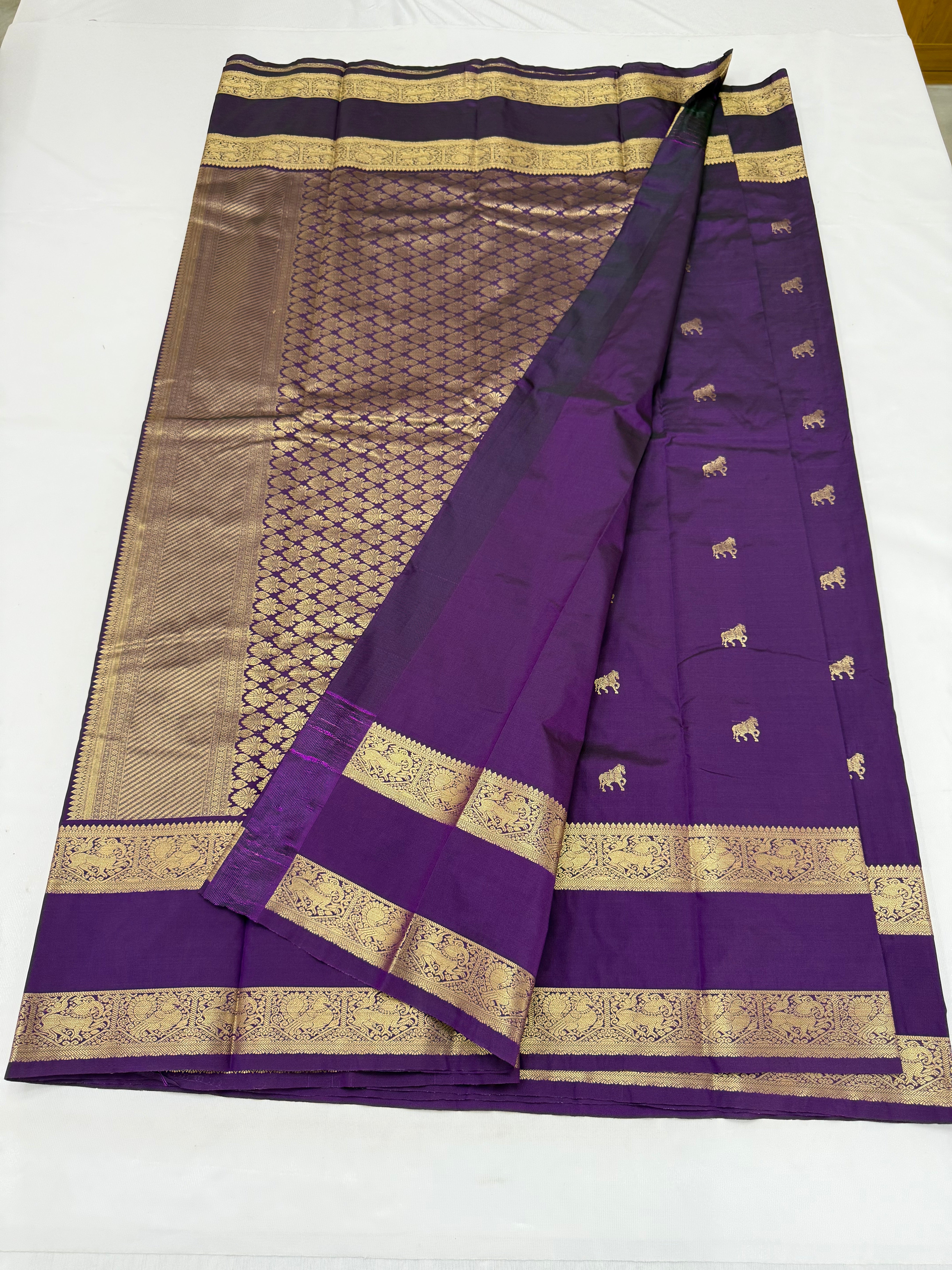 PREMIUM SEMI KANCHI SILK SAREE - BYZANTINE