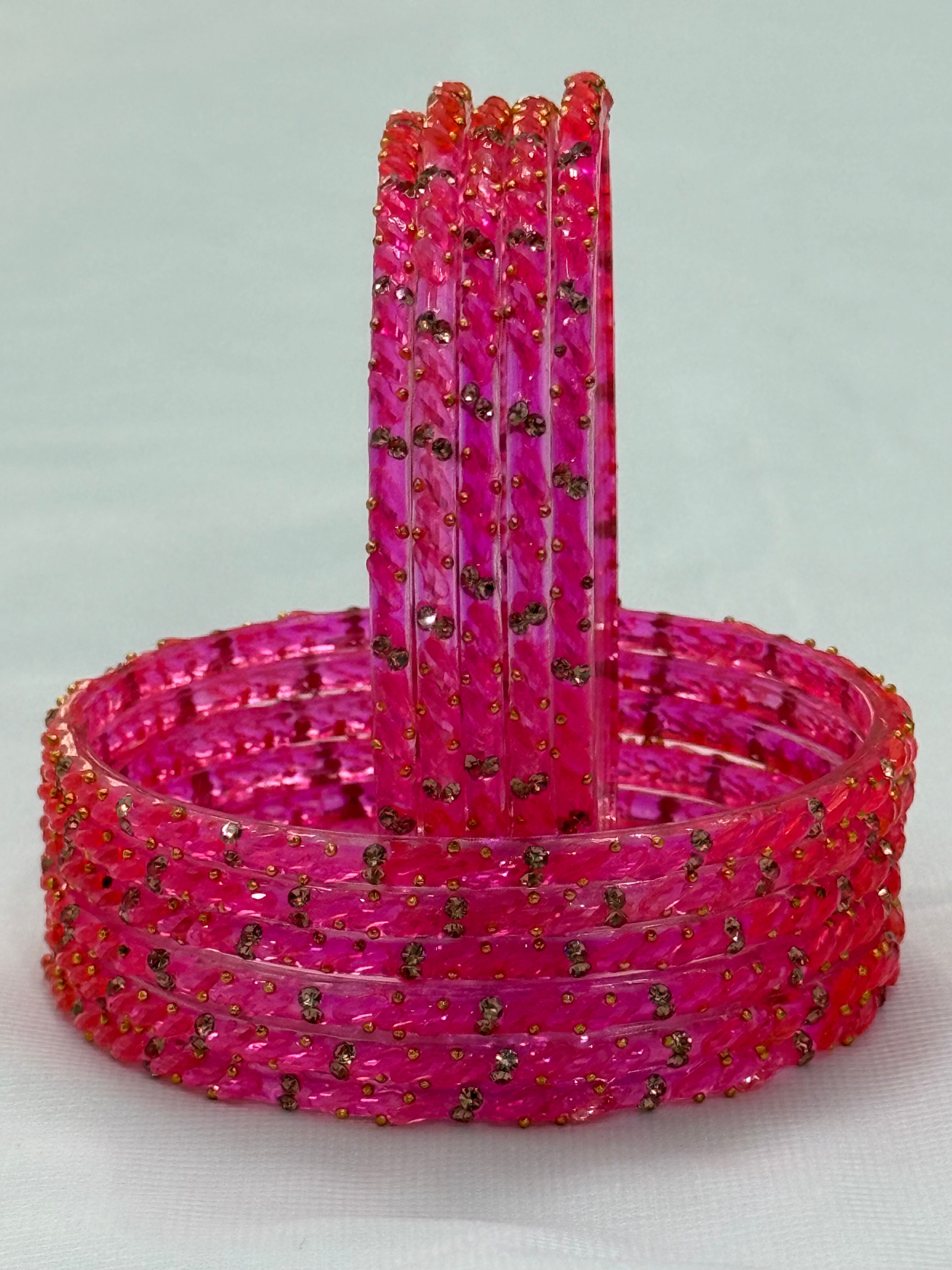 PREMIUM RAINDROP GLASS BANGLES PACK OF 12