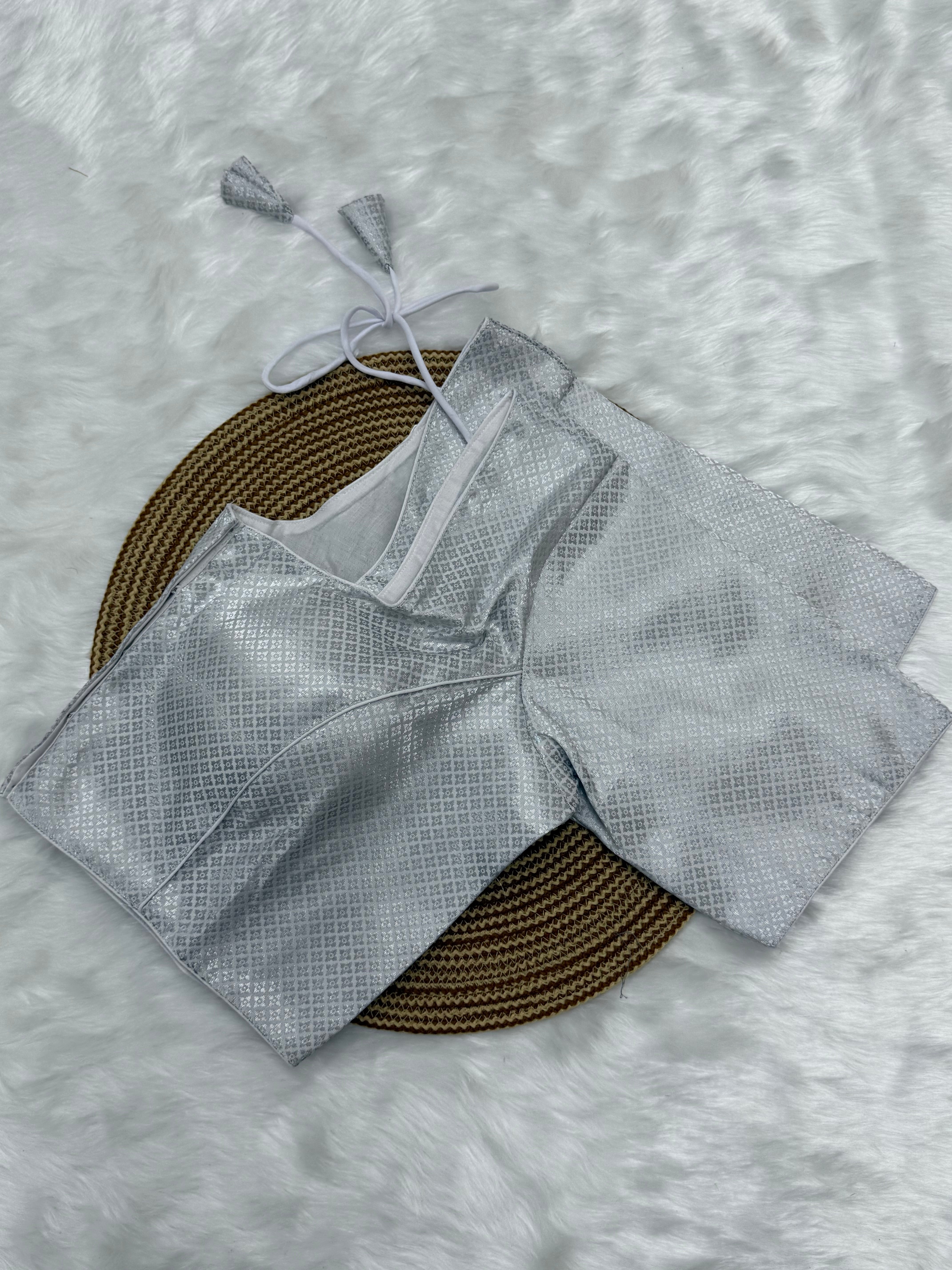 READYMADE JACQUARD SAREE BLOUSE
