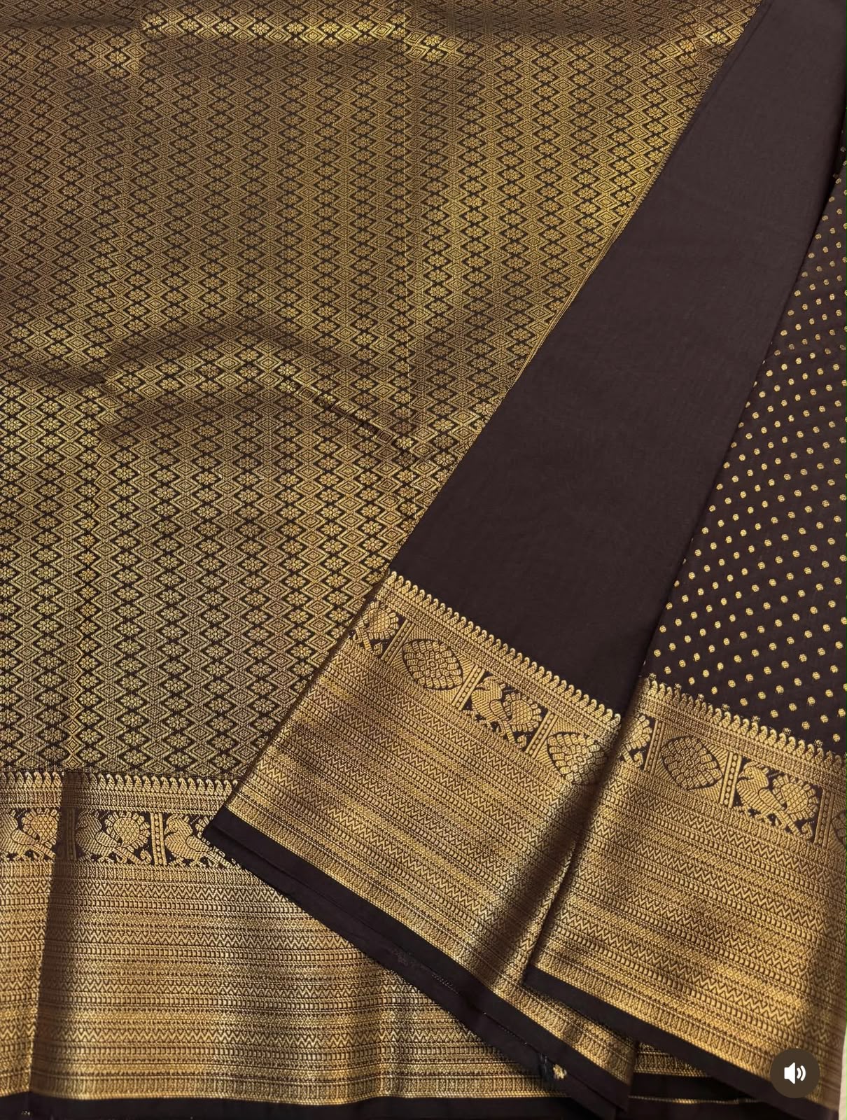 PREMIUM SEMI KANCHI SILK SAREE - COFFEE BROWN
