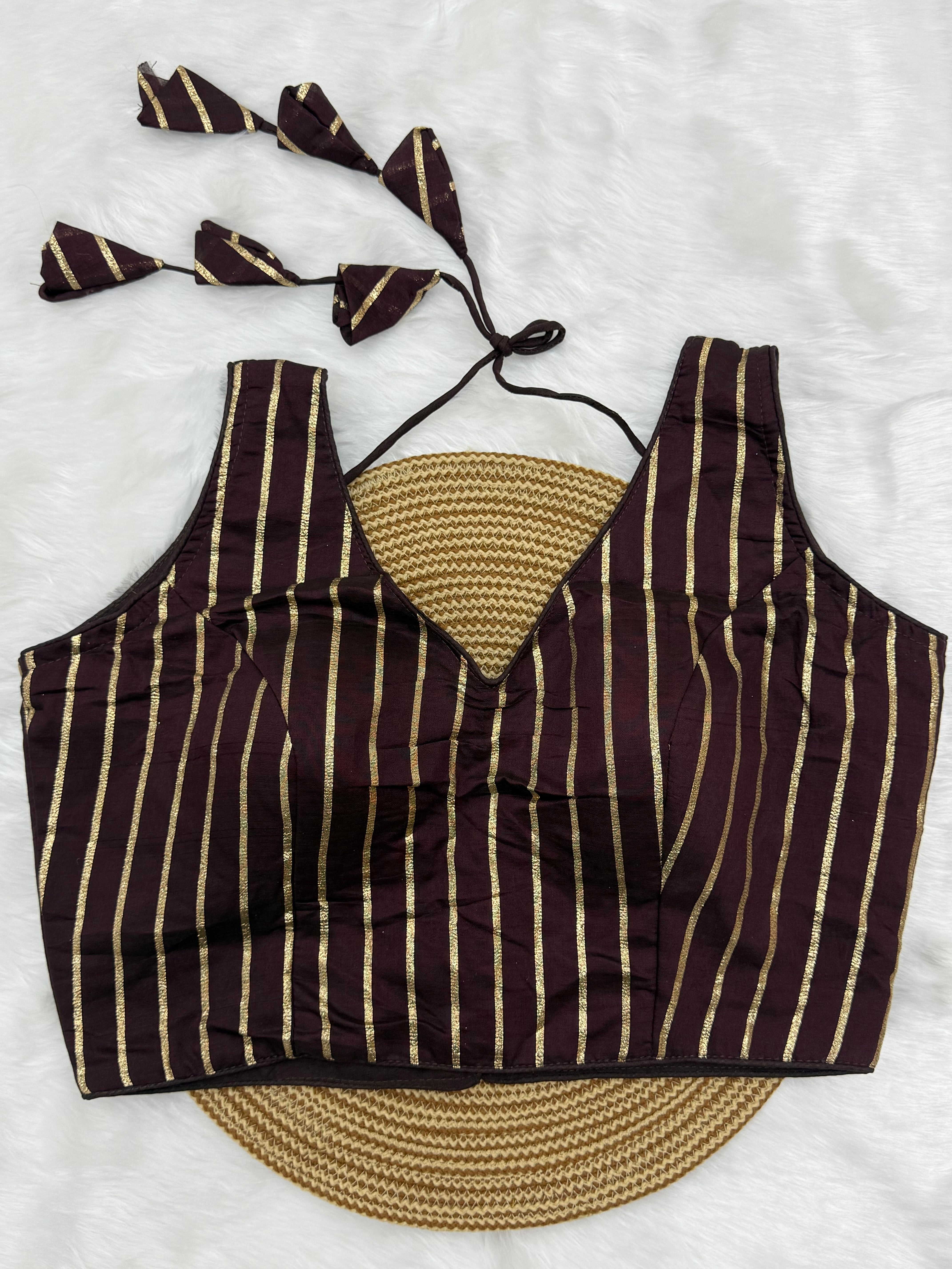 DESIGNER SLEEVELESS READYMADE BLOUSE