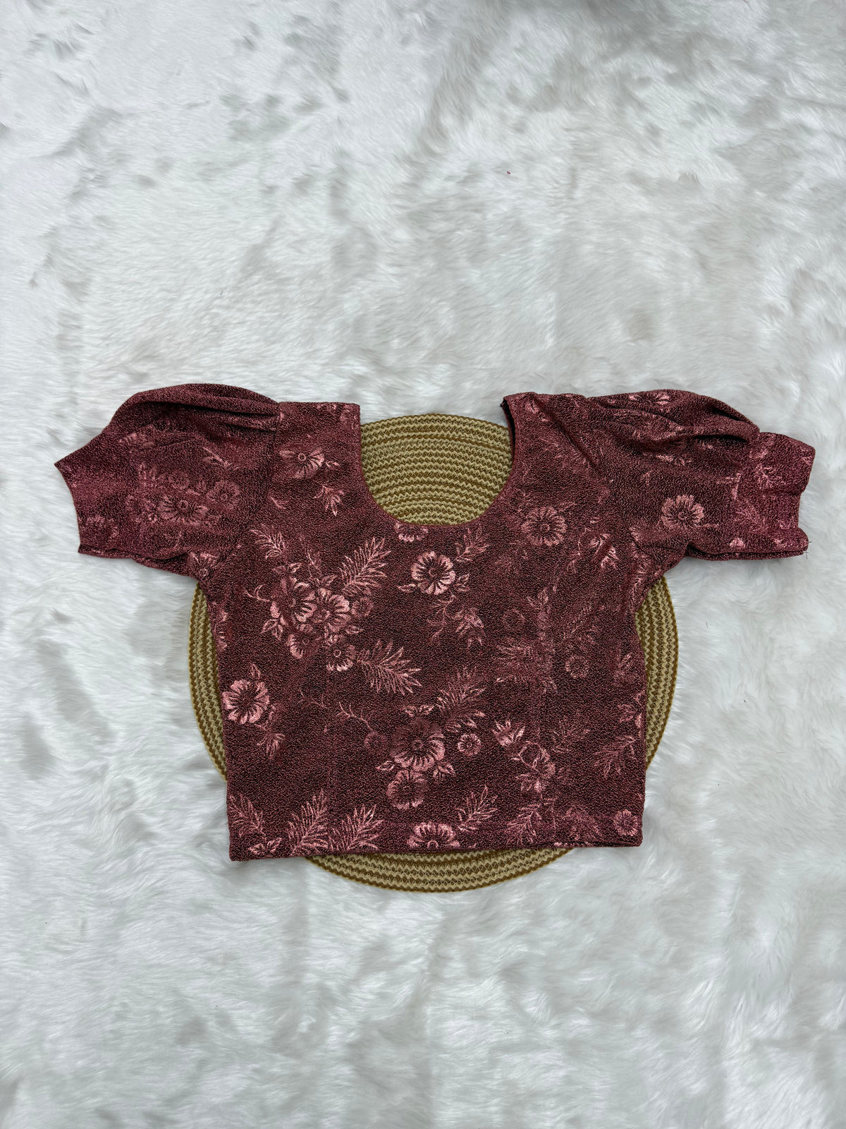 DESIGNER STRETCHABLE BLOUSE - ROSE GOLD