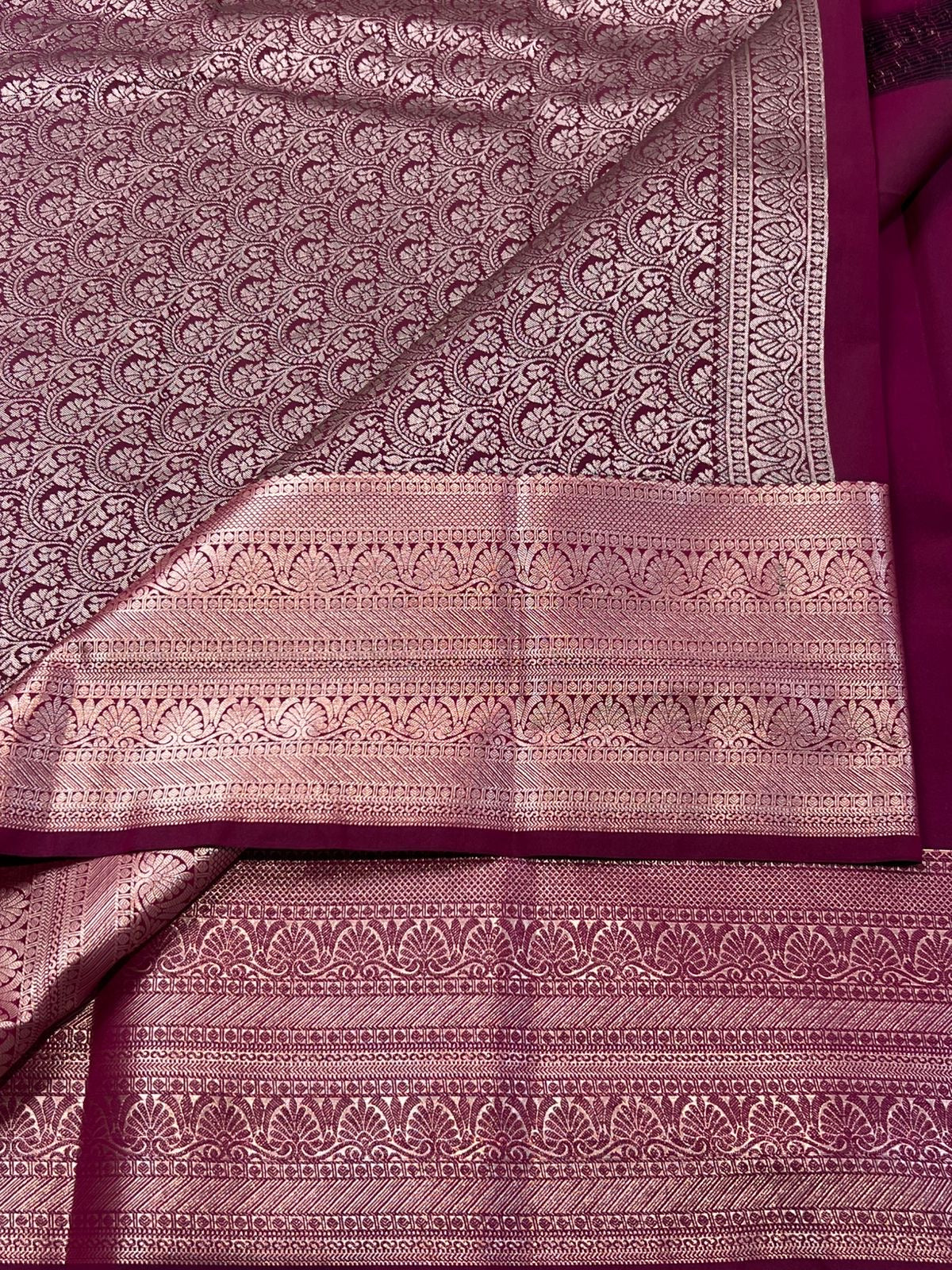 PREMIUM SEMI KANCHI SILK SAREE - IMPERIAL PURPLE