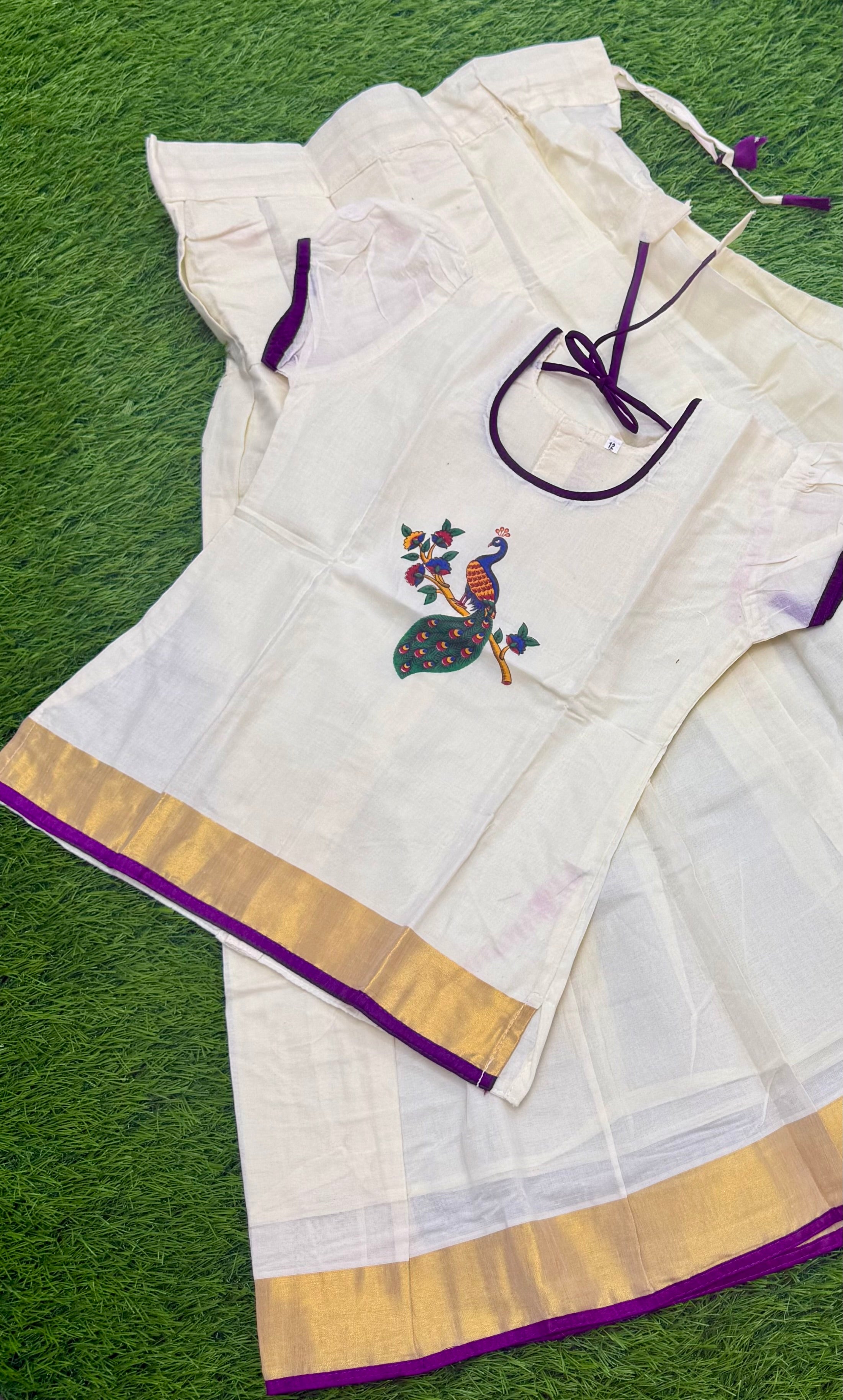 GIRLS TRADITIONAL  PRINTED TOP & SKIRT