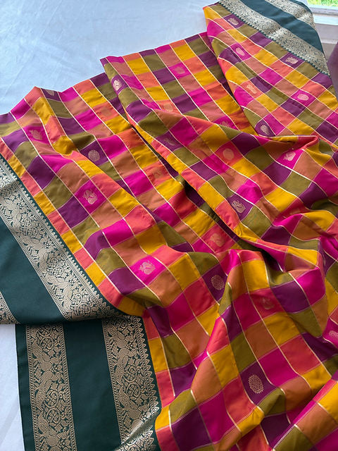 PREMIUM SAMPANGI PINK GREEN PAALUM PAZHAMUM SAREE