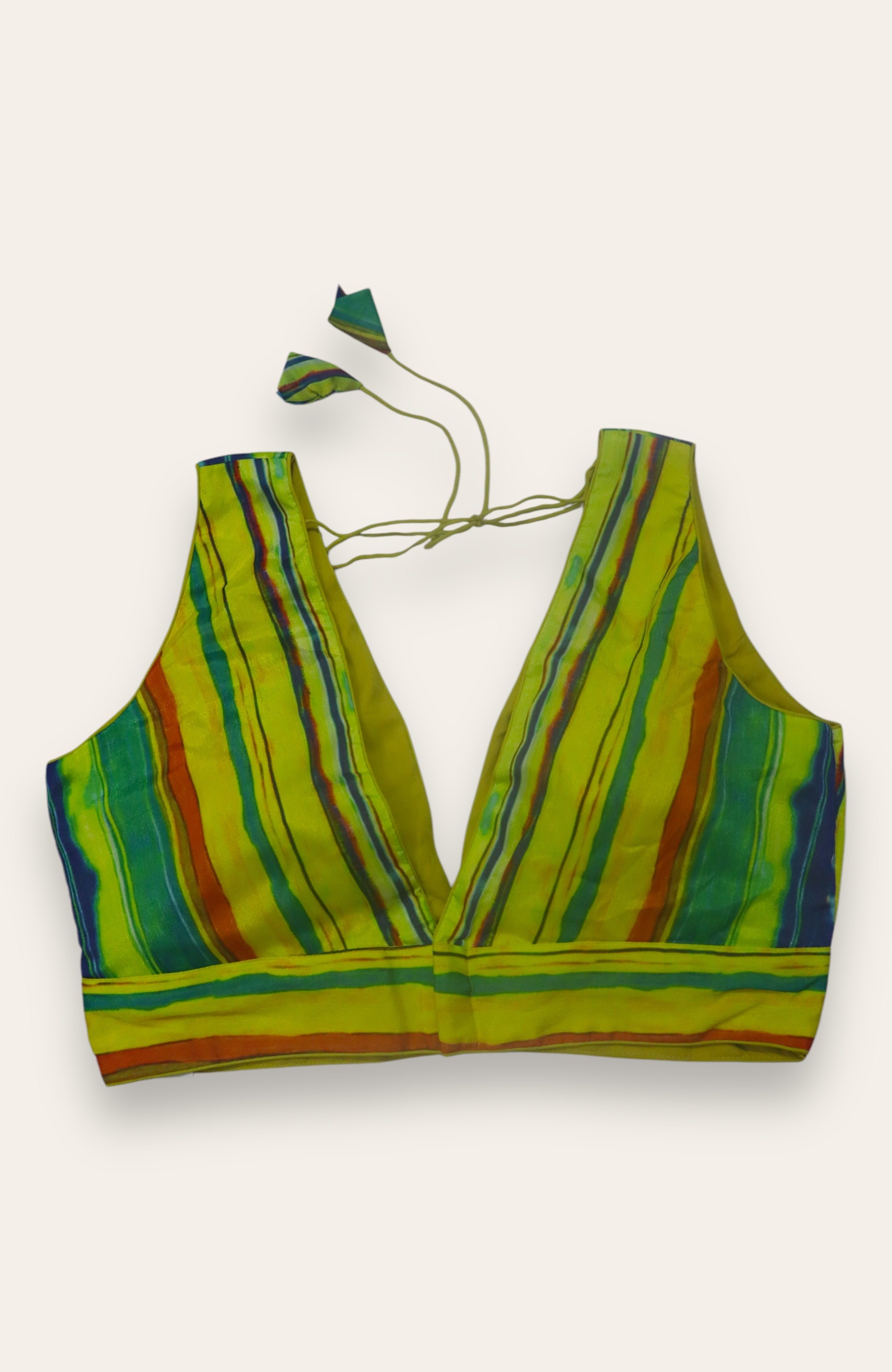 SLEEVELESS READYMADE BLOUSE - MULTICOLOUR