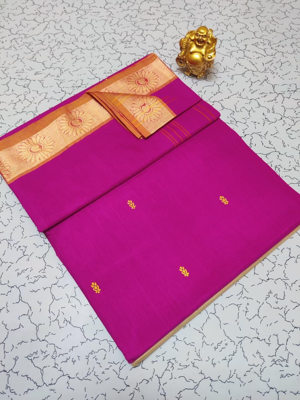 CHETTINADU COTTON SAREES - VIOLET