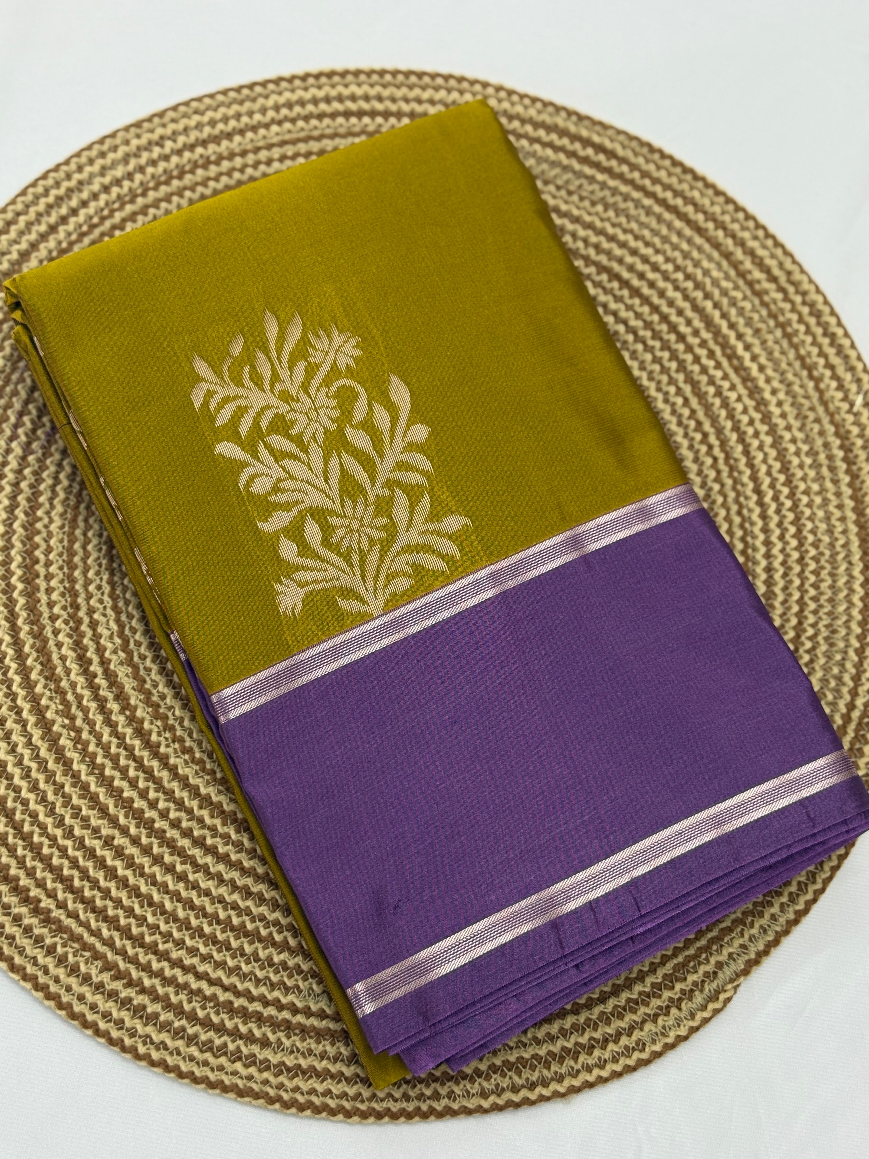 PREMIUM SEMI KANCHI SILK SAREE - MUSTARD