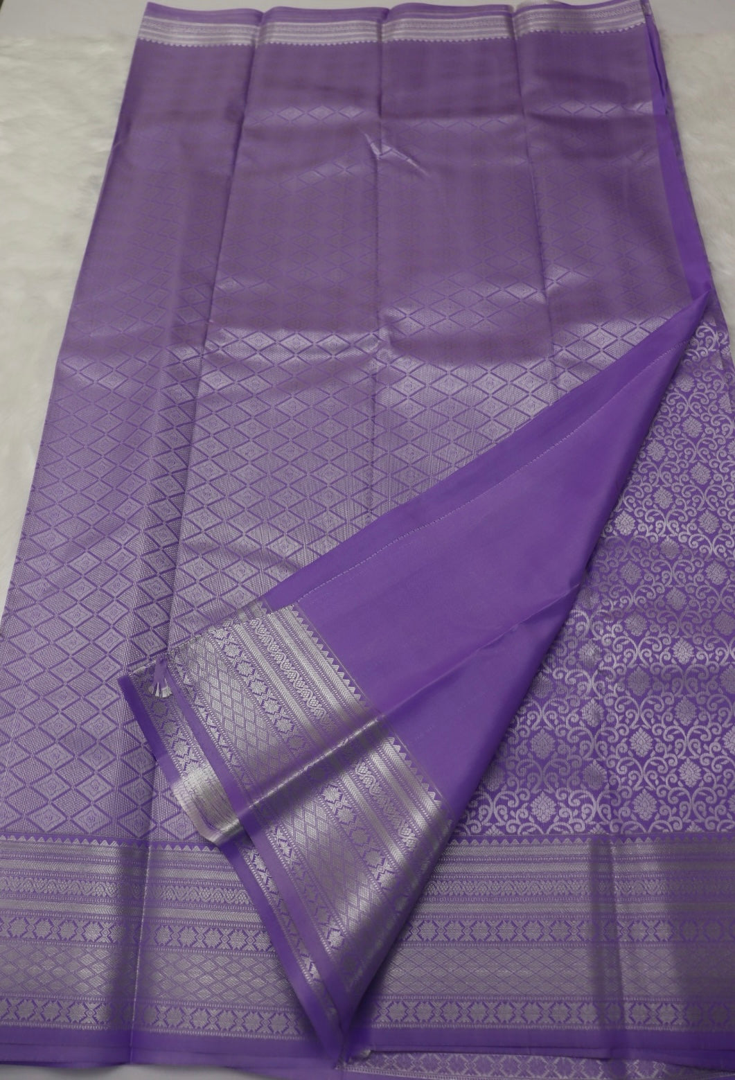 PREMIUM SEMI KANCHI SILK SAREE - LAVENDER