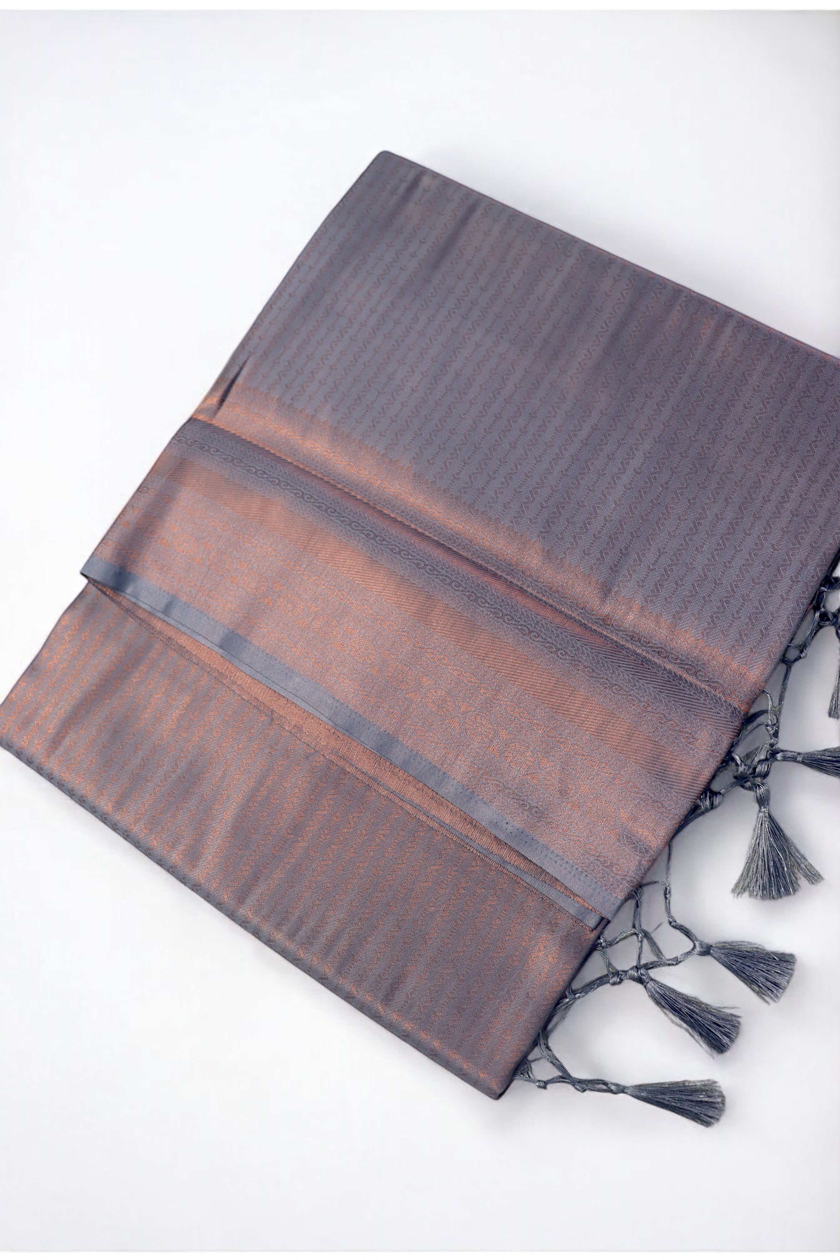 PREMIUM KUBERA PATTU SILK SAREE - GREY