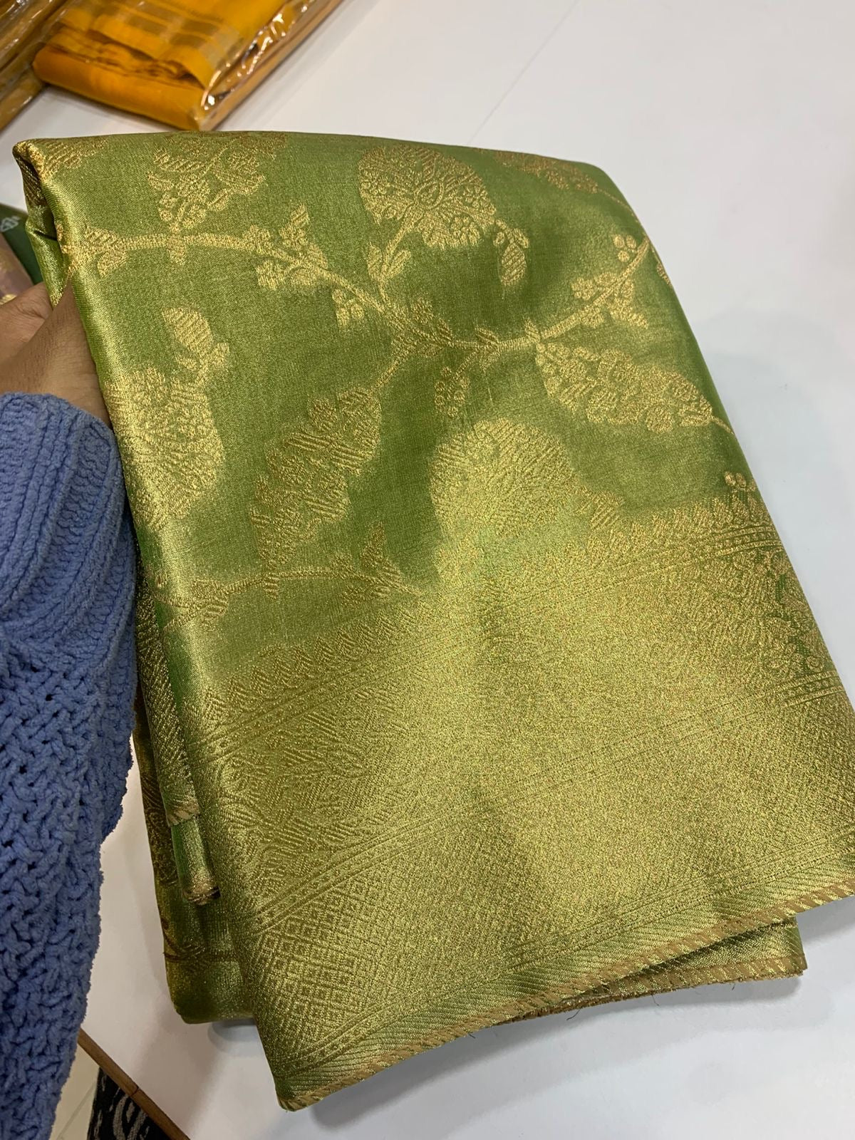 PREMIUM KANCHI TISUSE SILK SAREE - GREEN