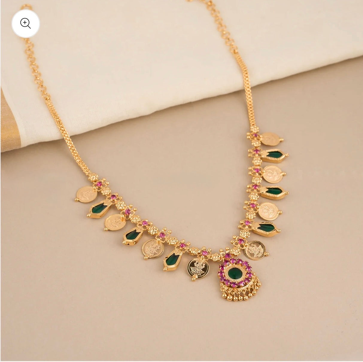 KASHU+NAGAPADAM NECKLACE - GREEN