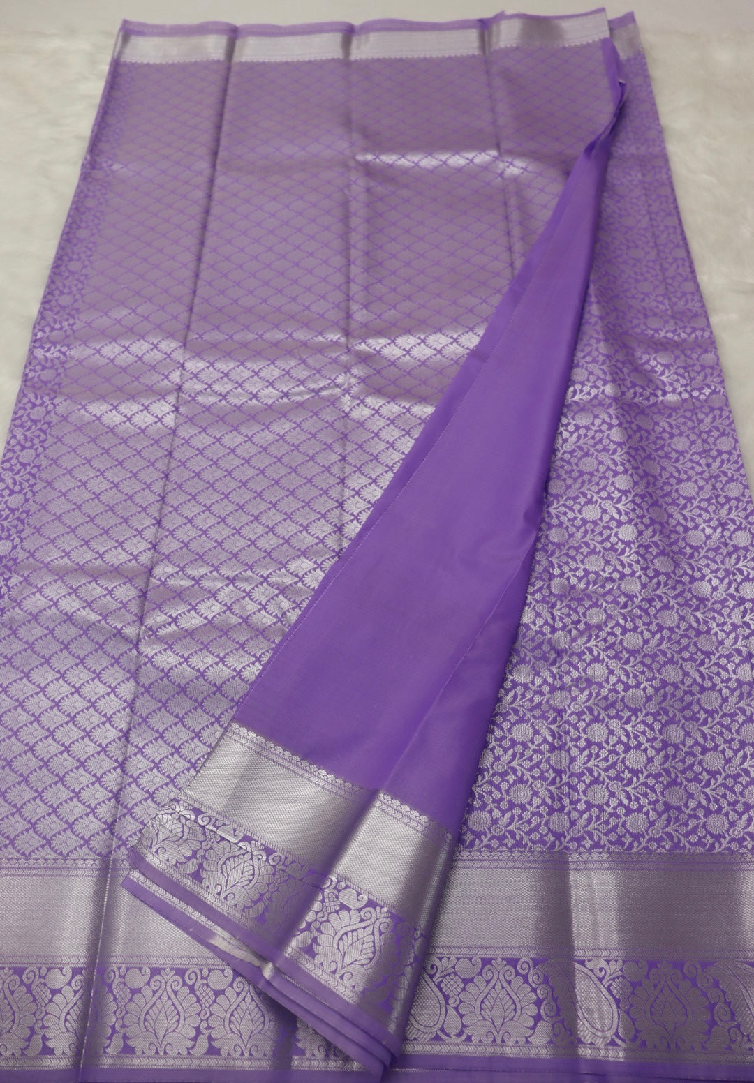 PREMIUM SEMI KANCHI SILK SAREE - LAVENDER