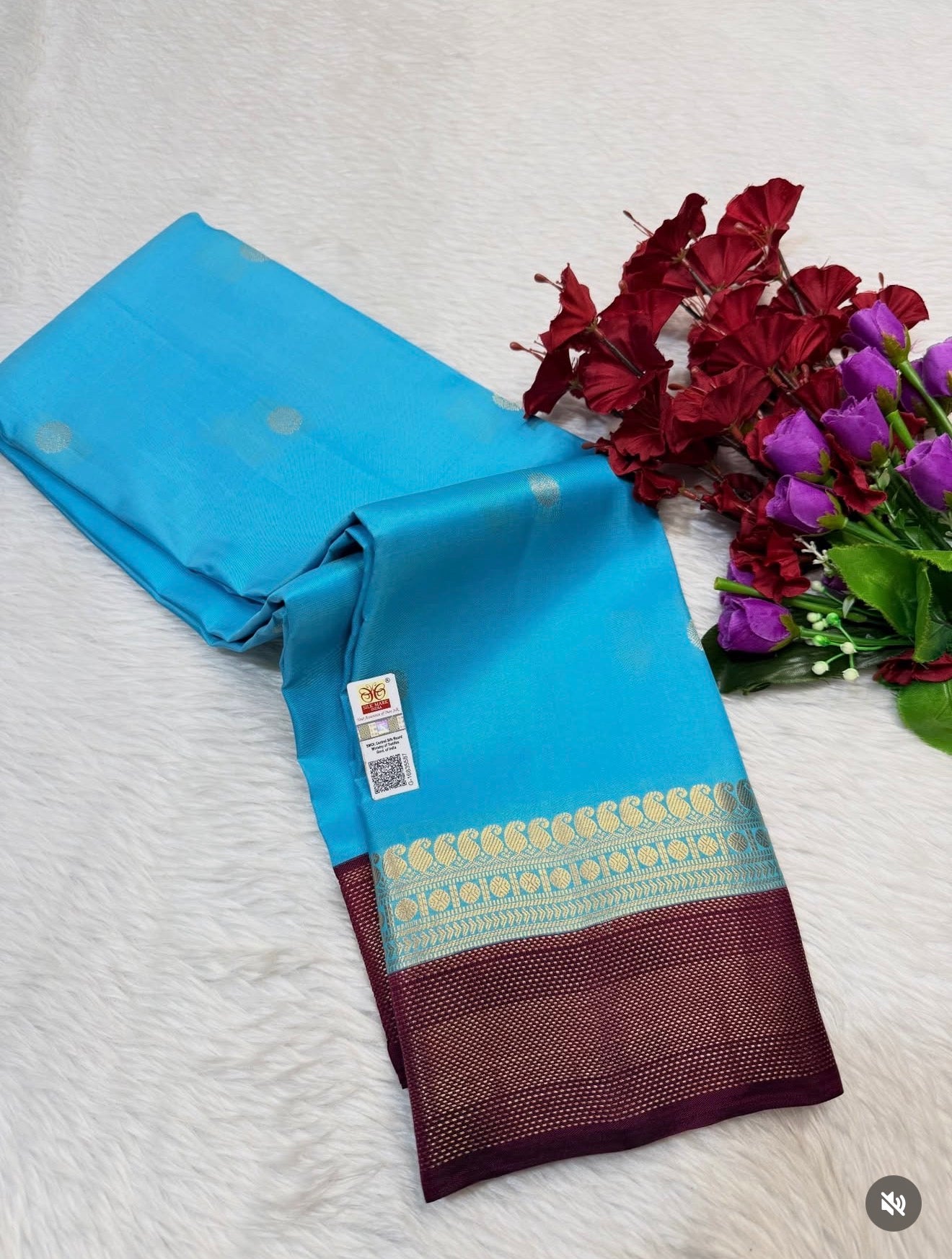 KANCHIPURAM PURE SILK SAREE | SILKMARK® CERTIFIED - SKYBLUE