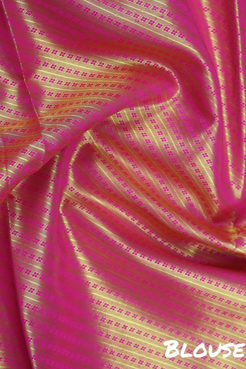 PINK WIDE BORDER TISSUE SILK SAREE