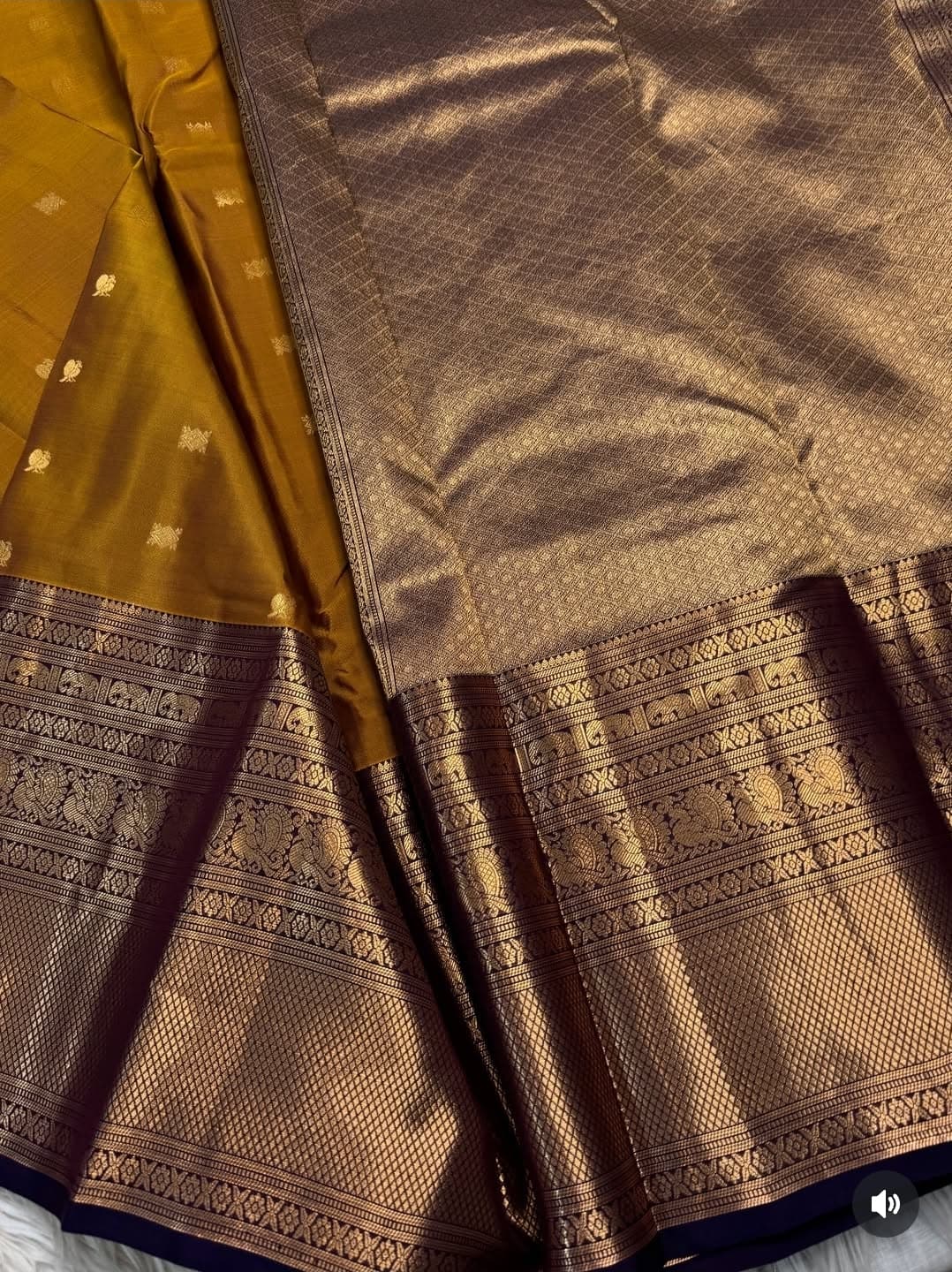 KANCHIPURAM PURE SILK SAREE | SILKMARK® CERTIFIED - MUSTARD