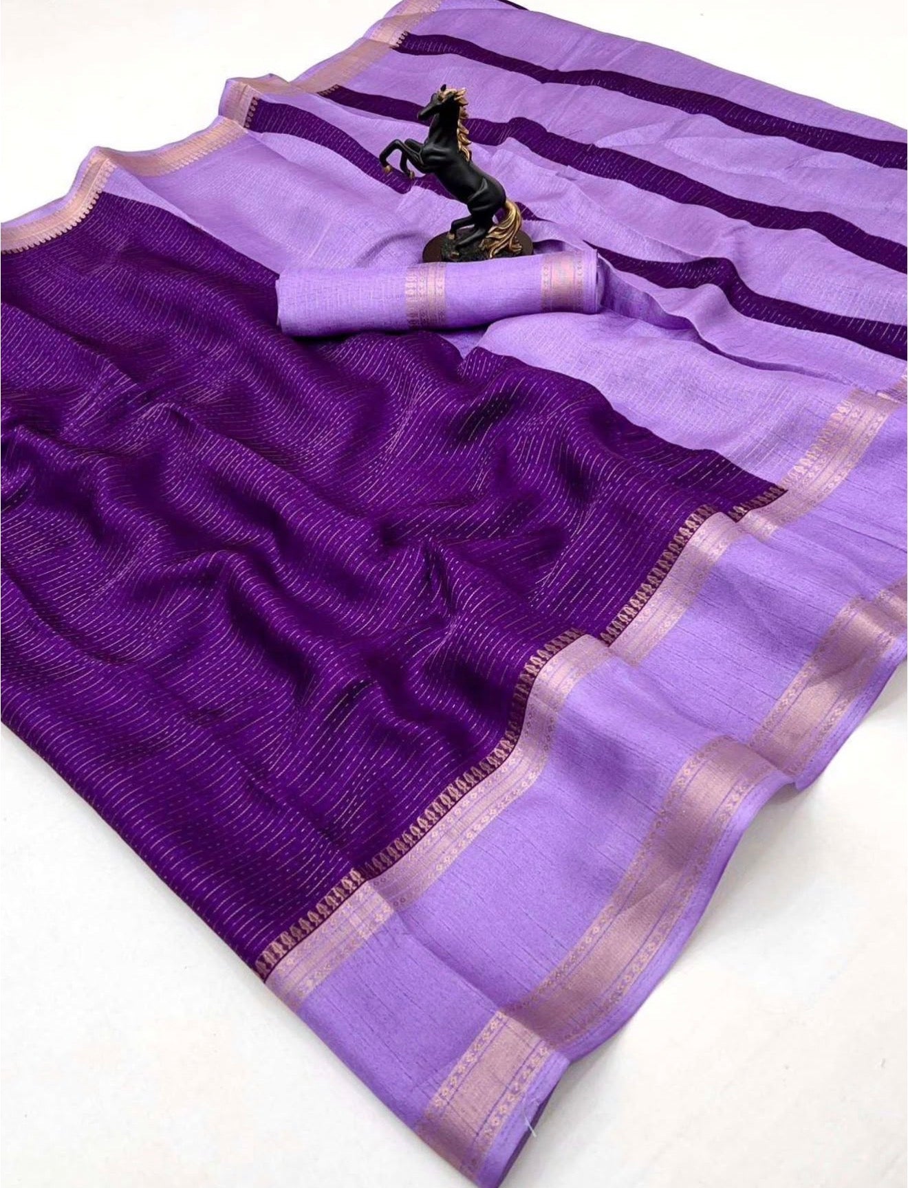 FANCY DOLLA SILK SAREE - PURPLE