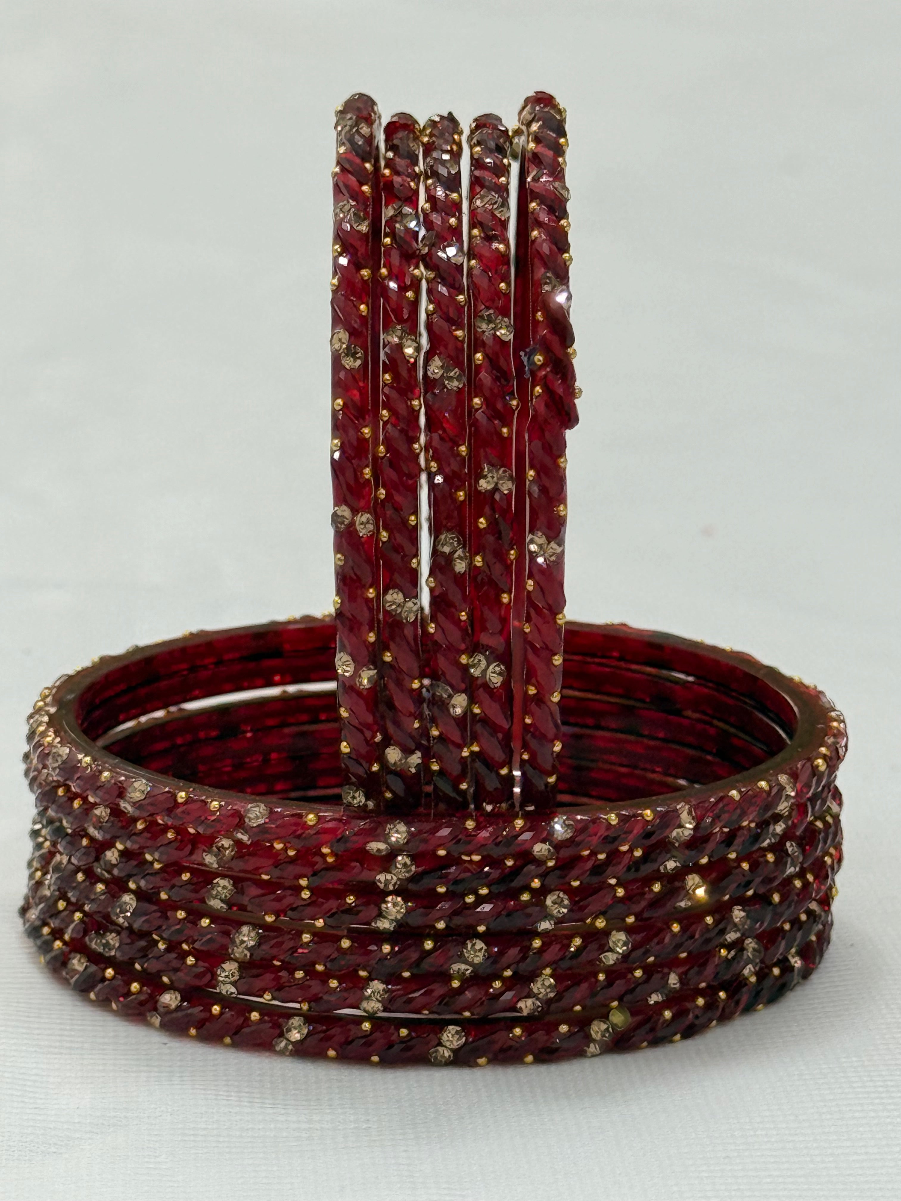 PREMIUM RAINDROP GLASS BANGLES PACK OF 12