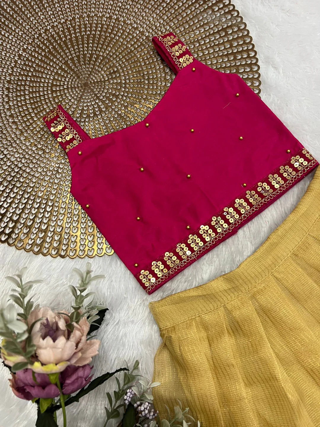 PINK GOLD TOP & SKIRT