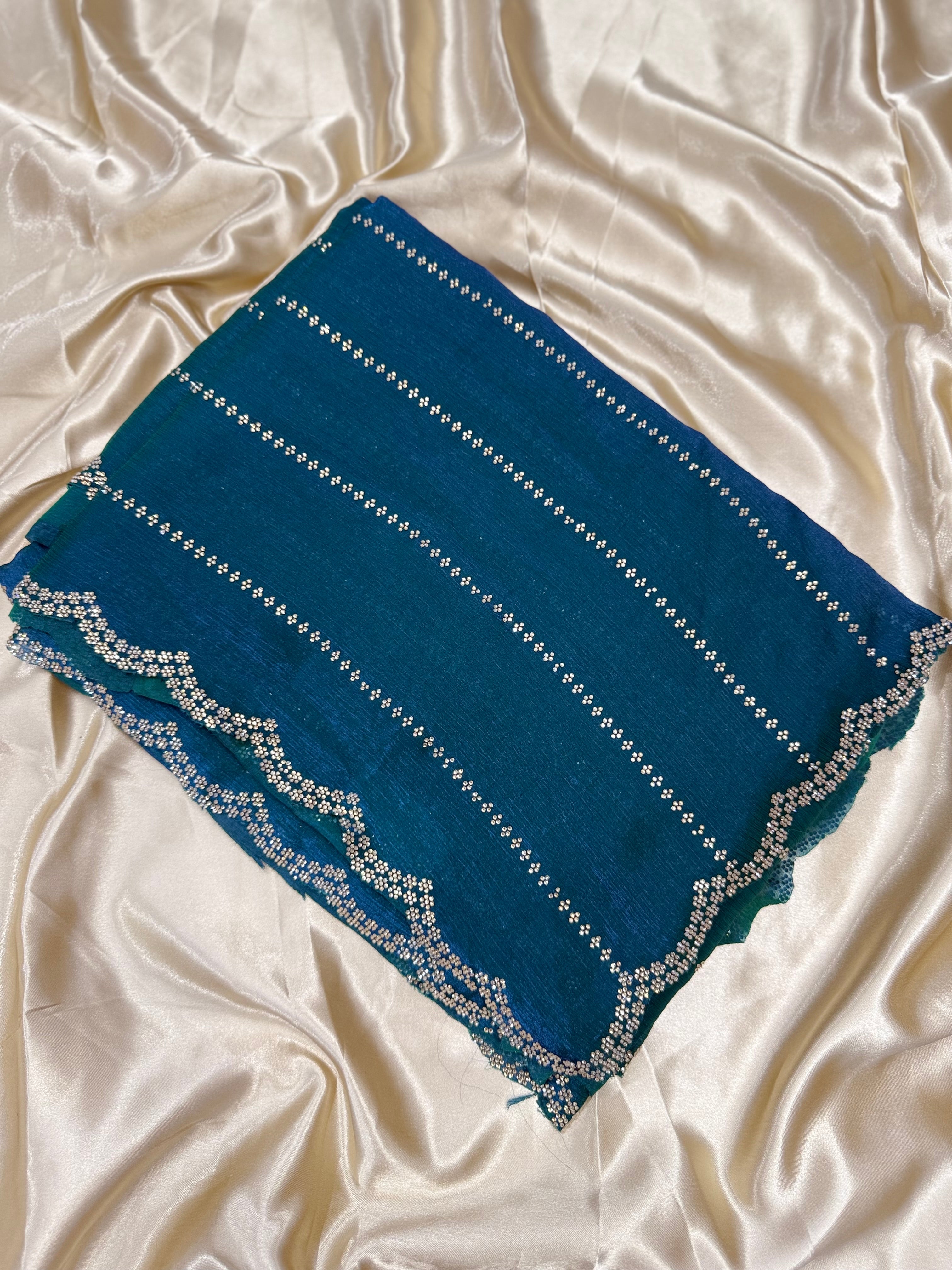 PREMIUM DESIGNER FANCY SAREE - TEAL GREEN