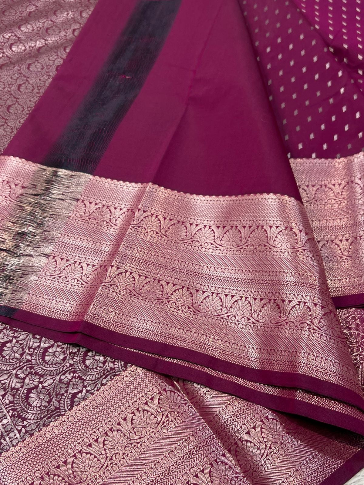 PREMIUM SEMI KANCHI SILK SAREE - IMPERIAL PURPLE