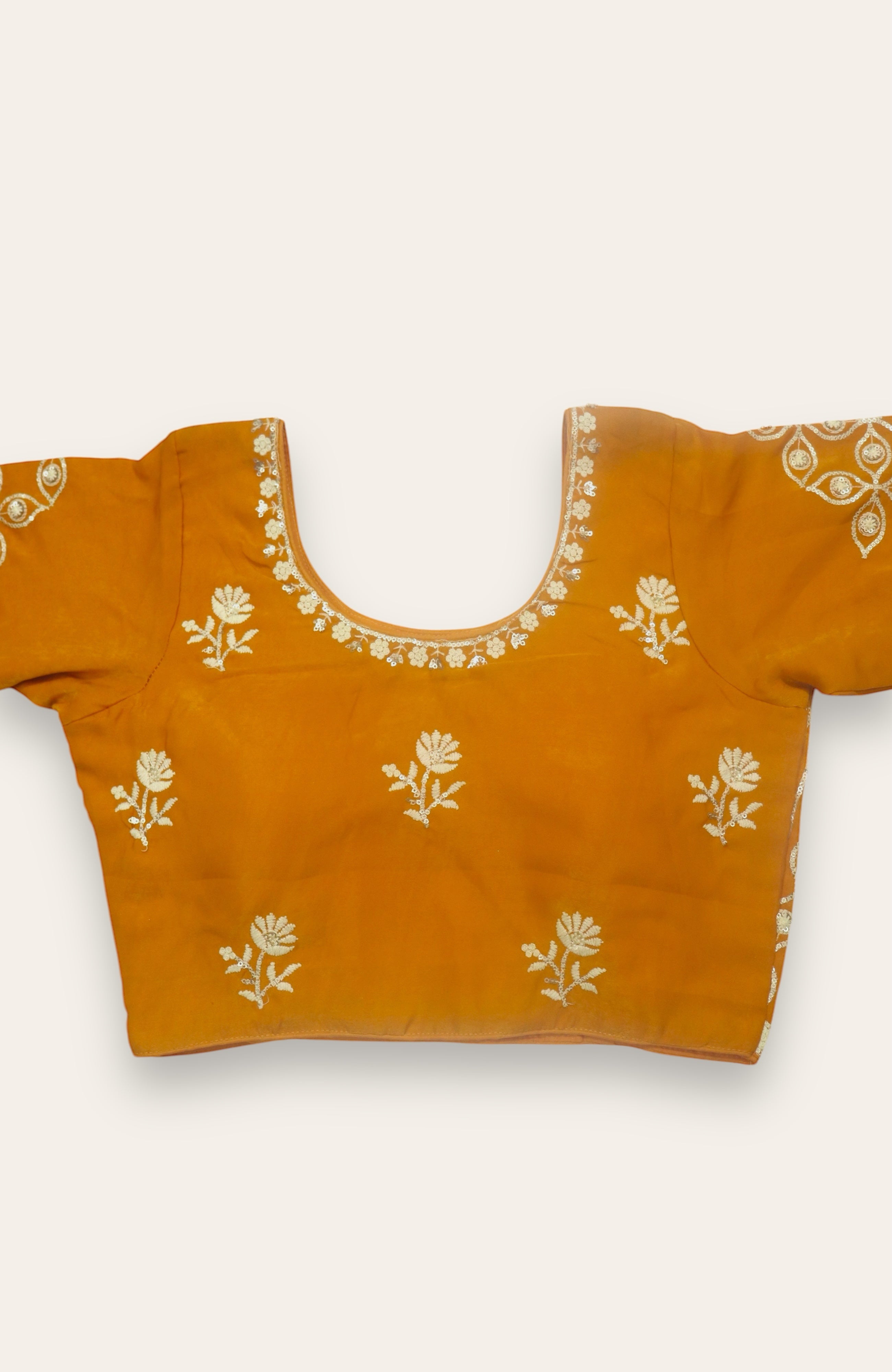 FANCY READYMADE SAREE BLOUSE - YELLOW