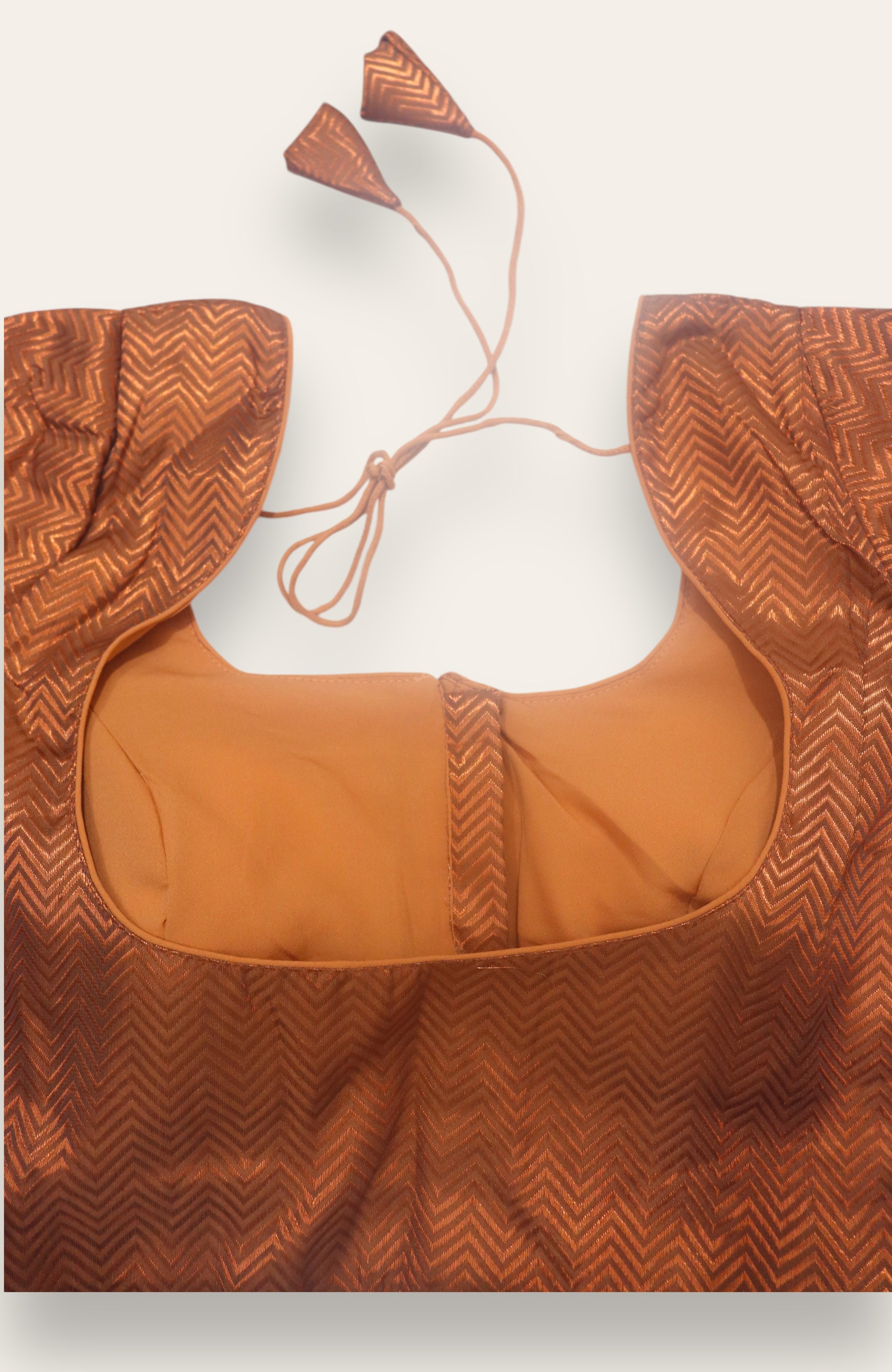 DESIGNER READYMADE BLOUSE - COPPER