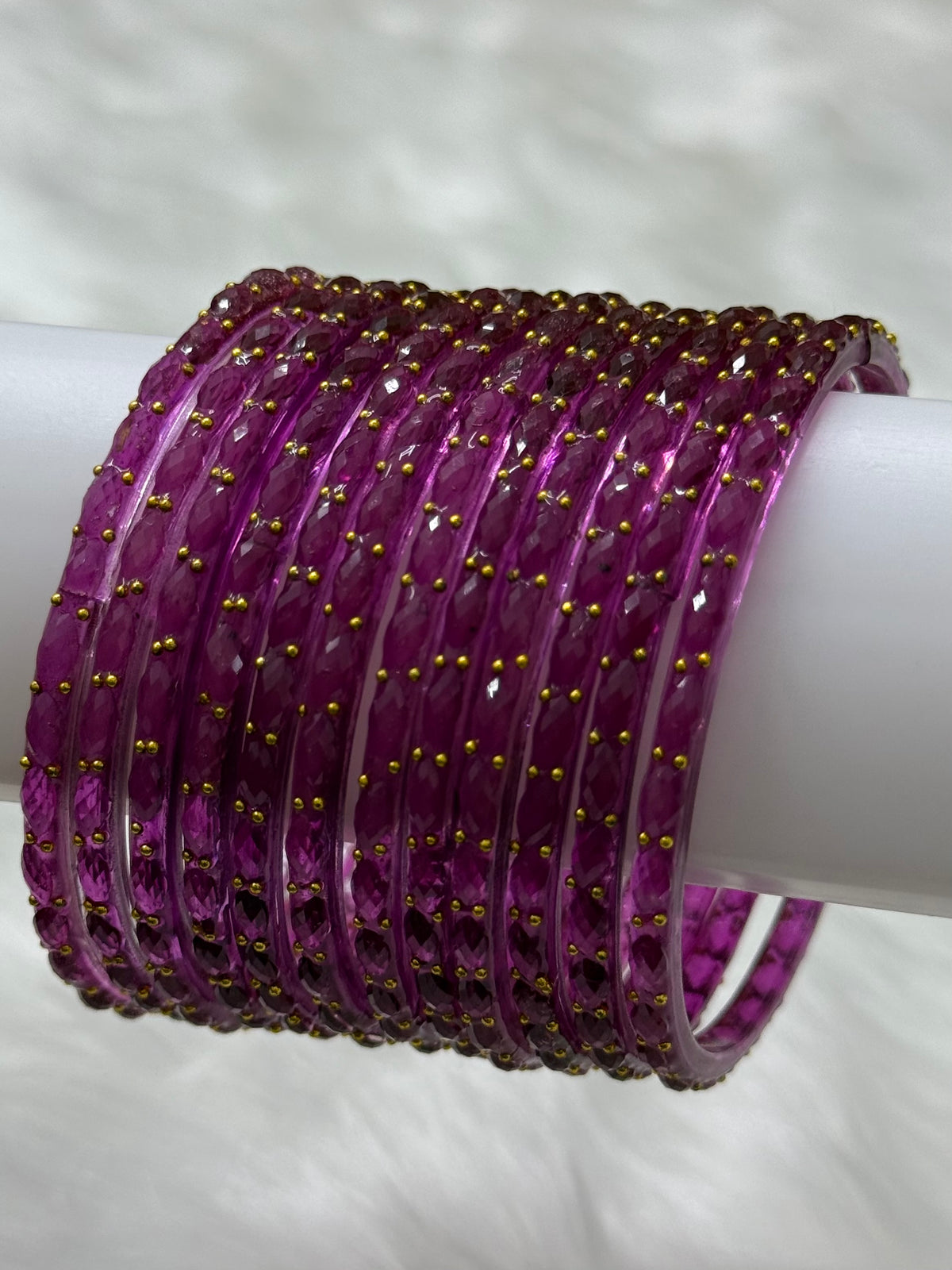 RAINDROP GLASS BANGLES PACK OF 12