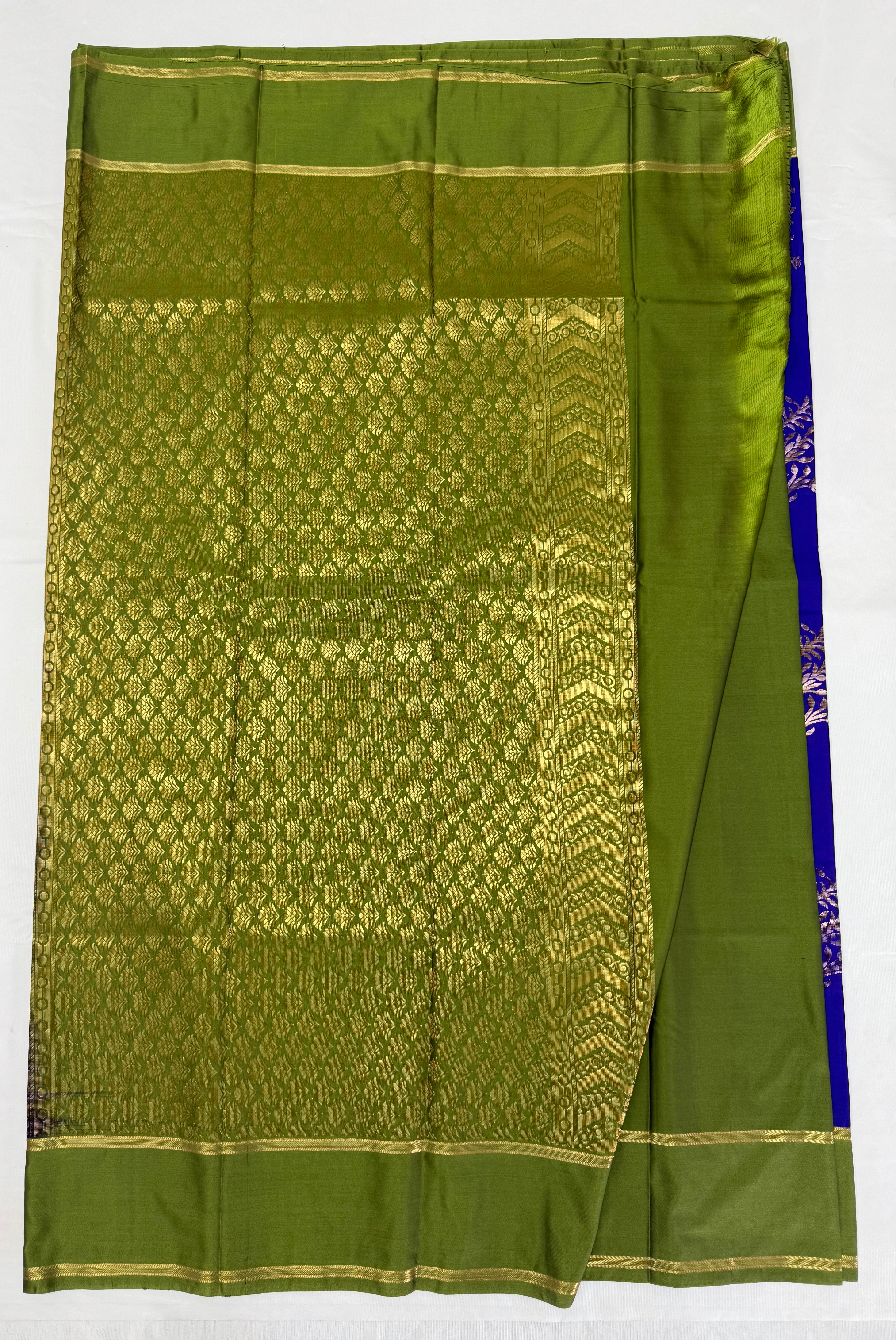 PREMIUM SEMI KANCHI SILK SAREE - ROYAL BLUE