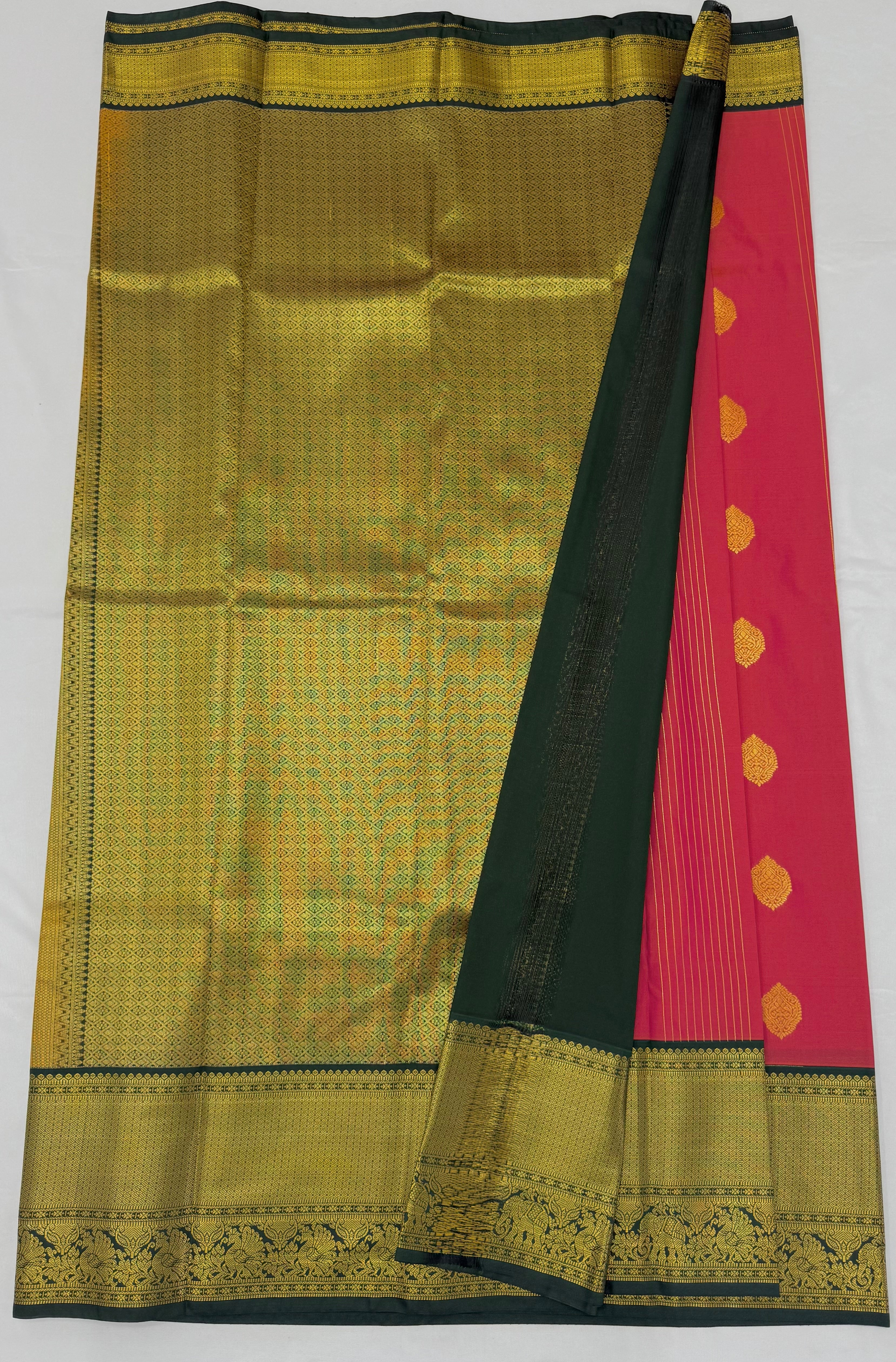 PREMIUM SEMI KANCHI SILK SAREE - PUNCH