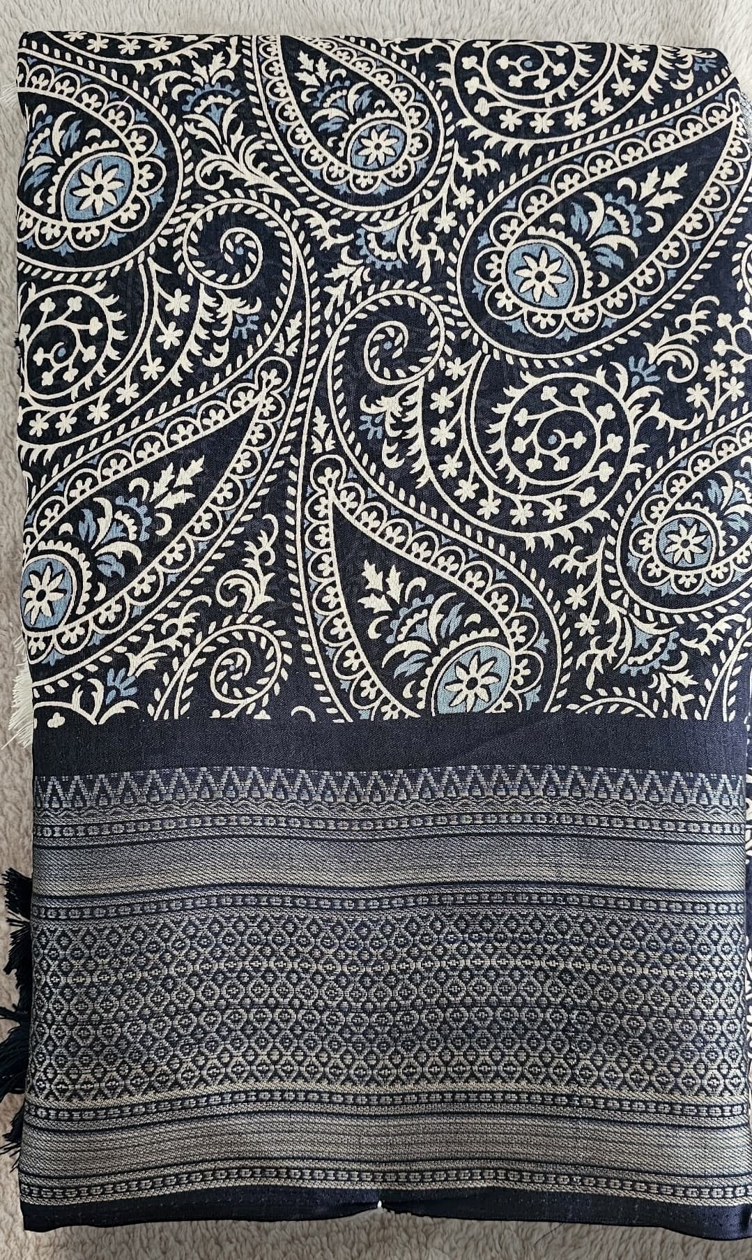 EXCLUSIVE KESAR SILK FANCY SAREE - BLUE