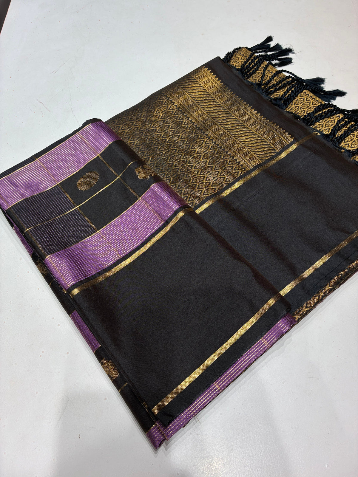 PREMIUM TRUFFLE LAVENDER PAALUM PAZHAMUM SAREE