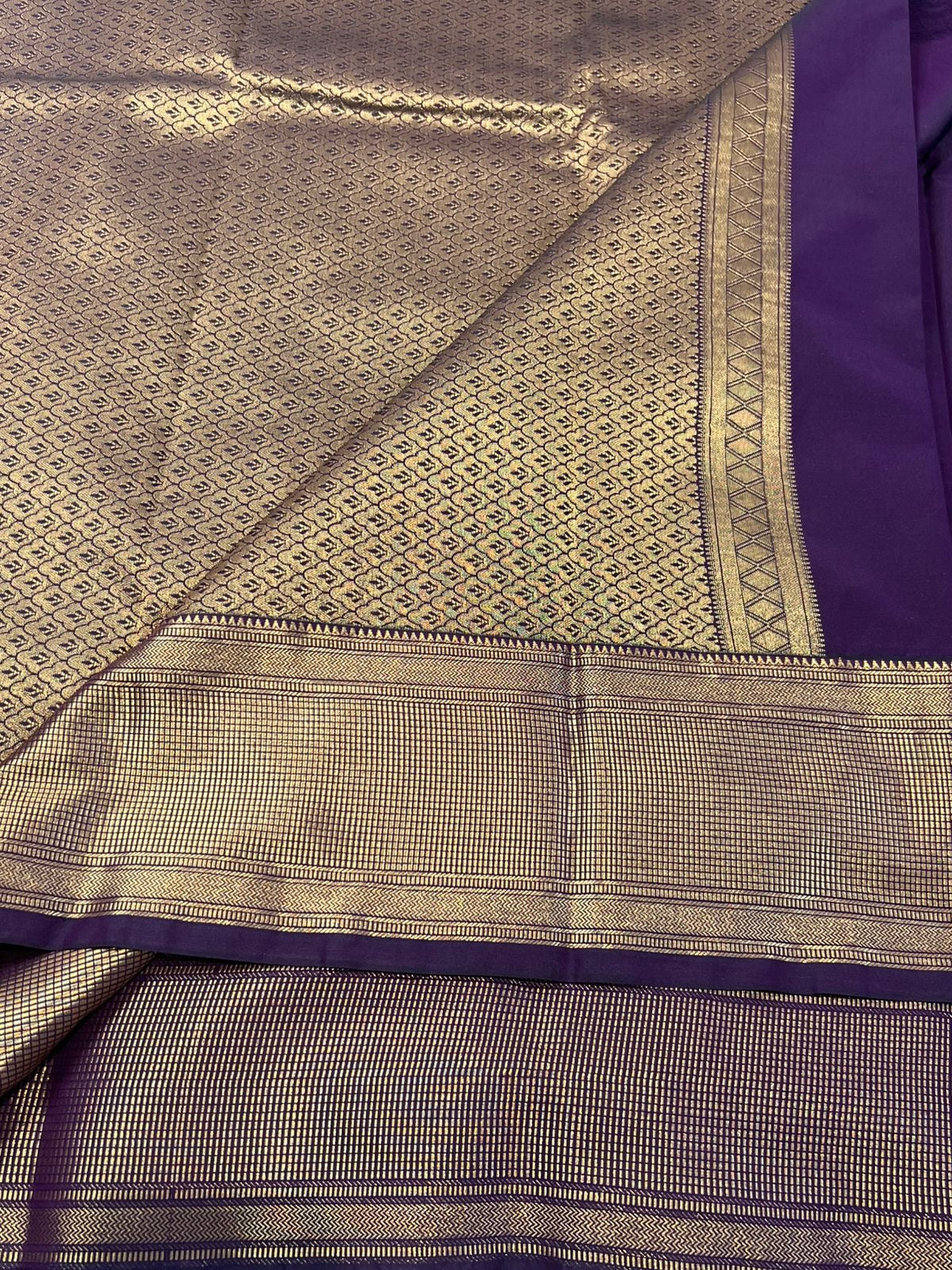 PREMIUM SEMI KANCHI SILK SAREE - PURPLE