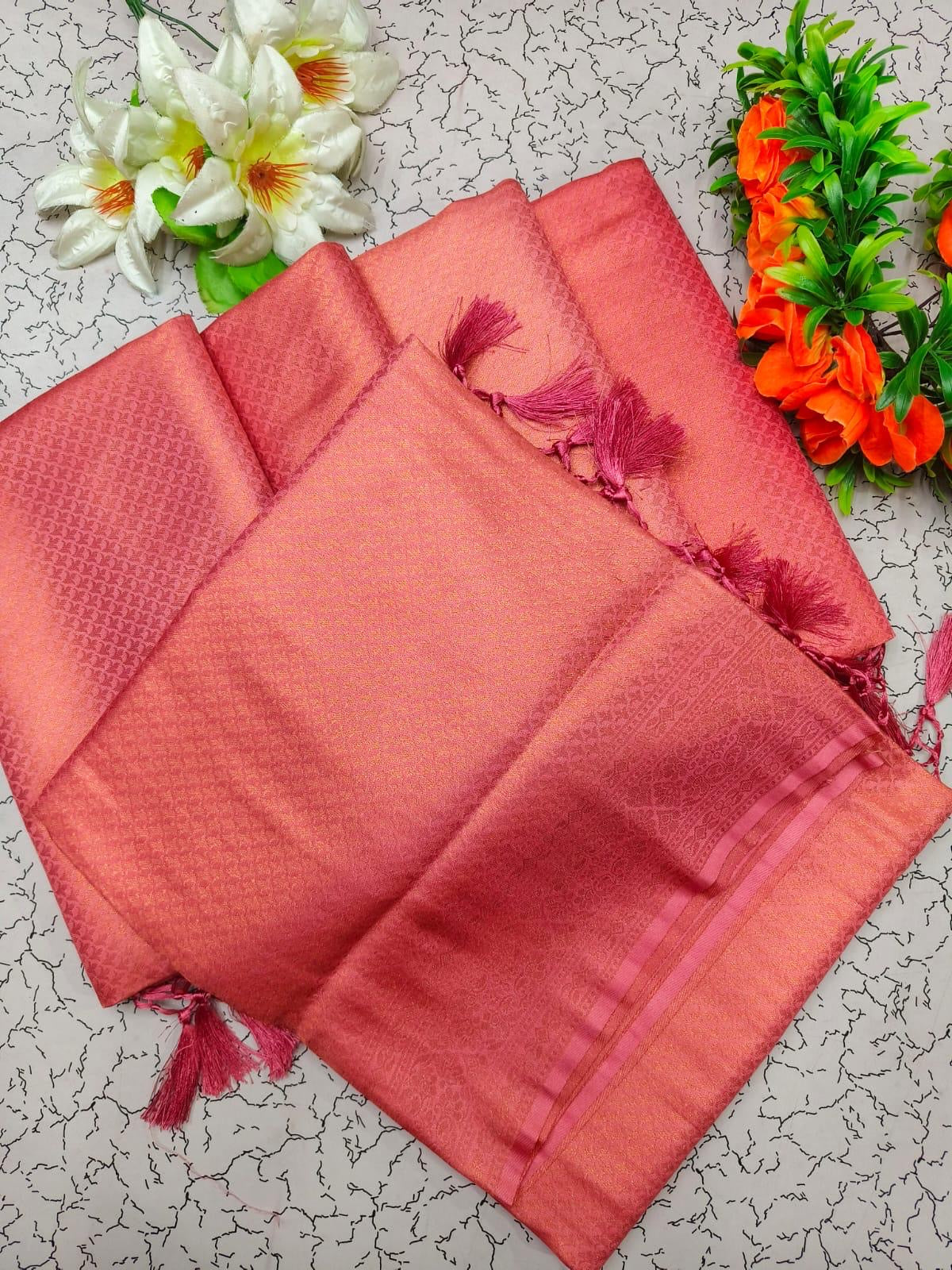 PREMIUM KUBERA PATTU SILK SAREE - PINK