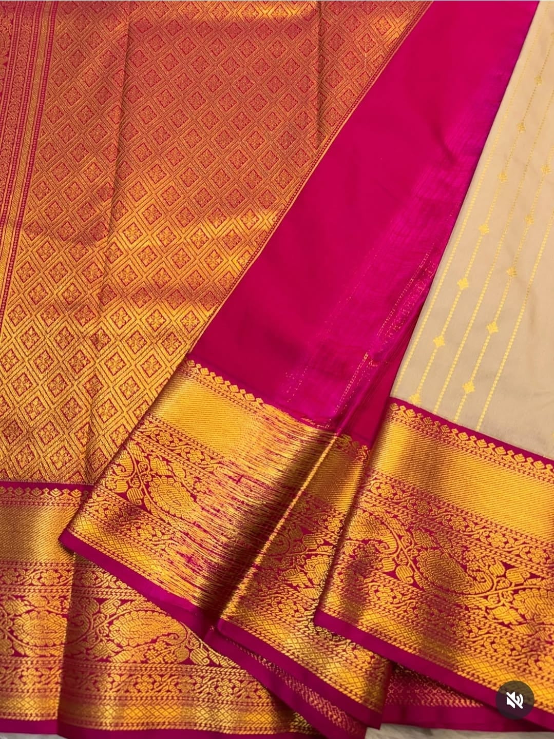 PREMIUM SEMI KANCHI SILK SAREE - CHAMPAGNE BEIGE
