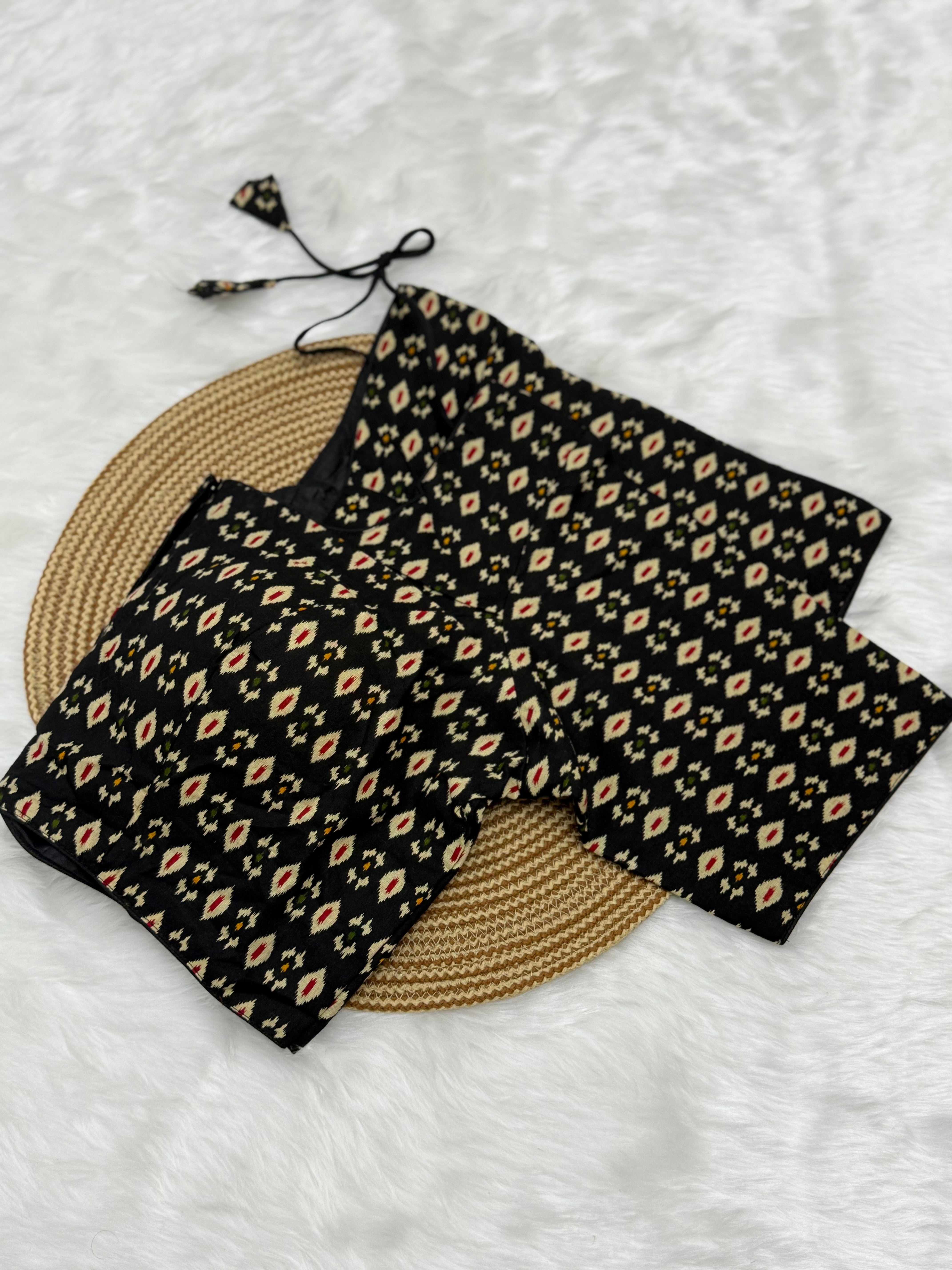 HIGH NECK COTTON READYMADE BLOUSE