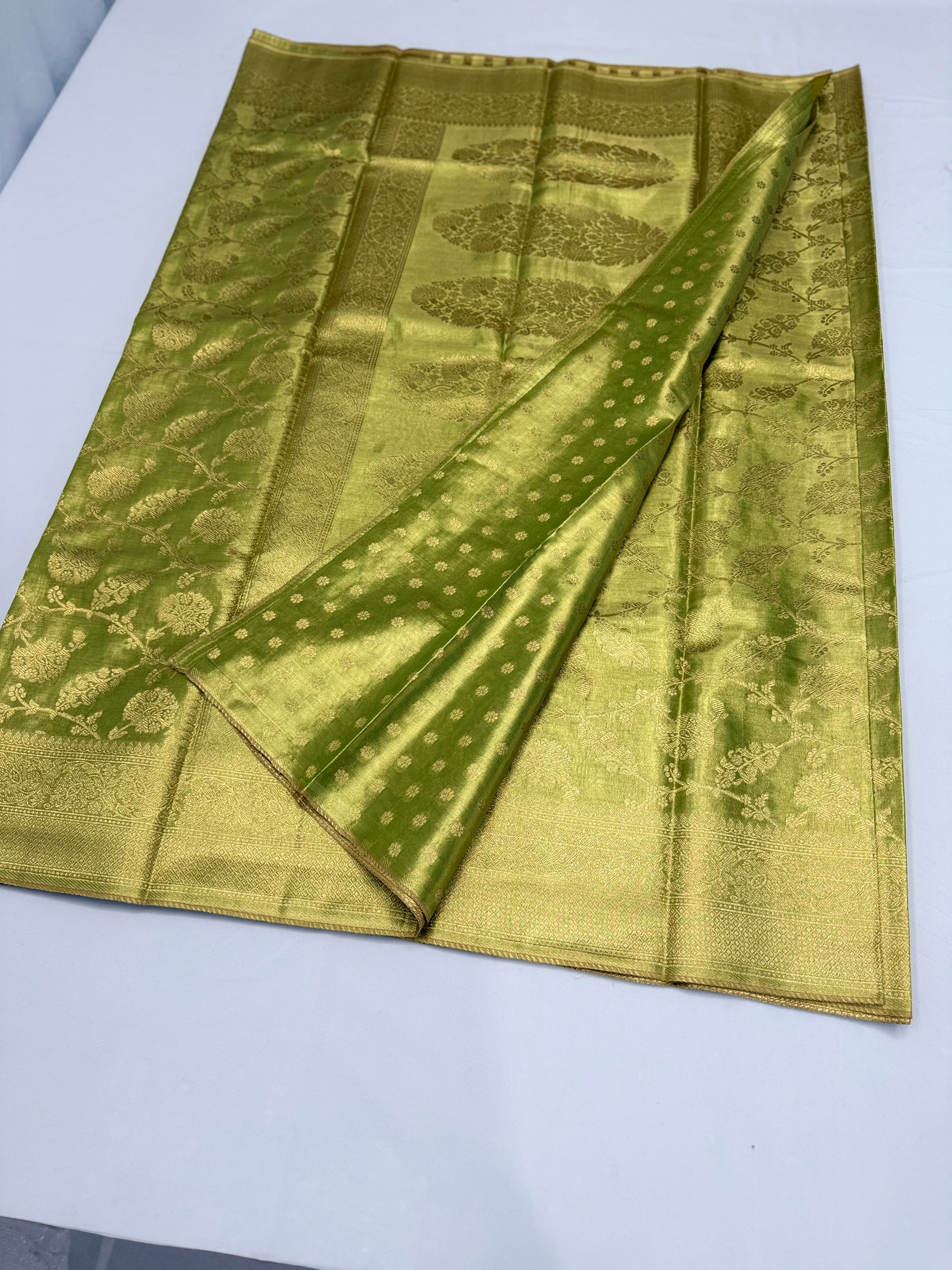 PREMIUM KANCHI TISUSE SILK SAREE - GREEN