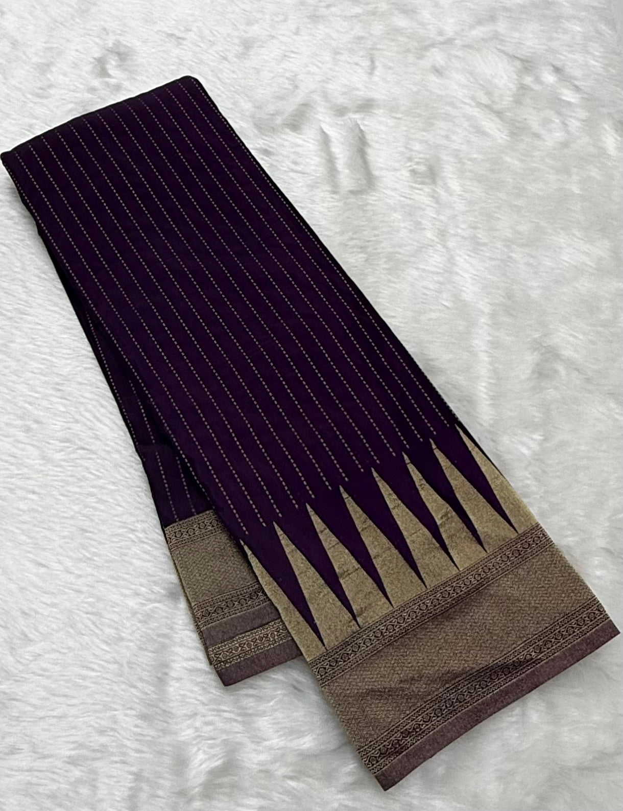 TRENDING DESIGNER BANARAS SILK SAREE - PURPLE
