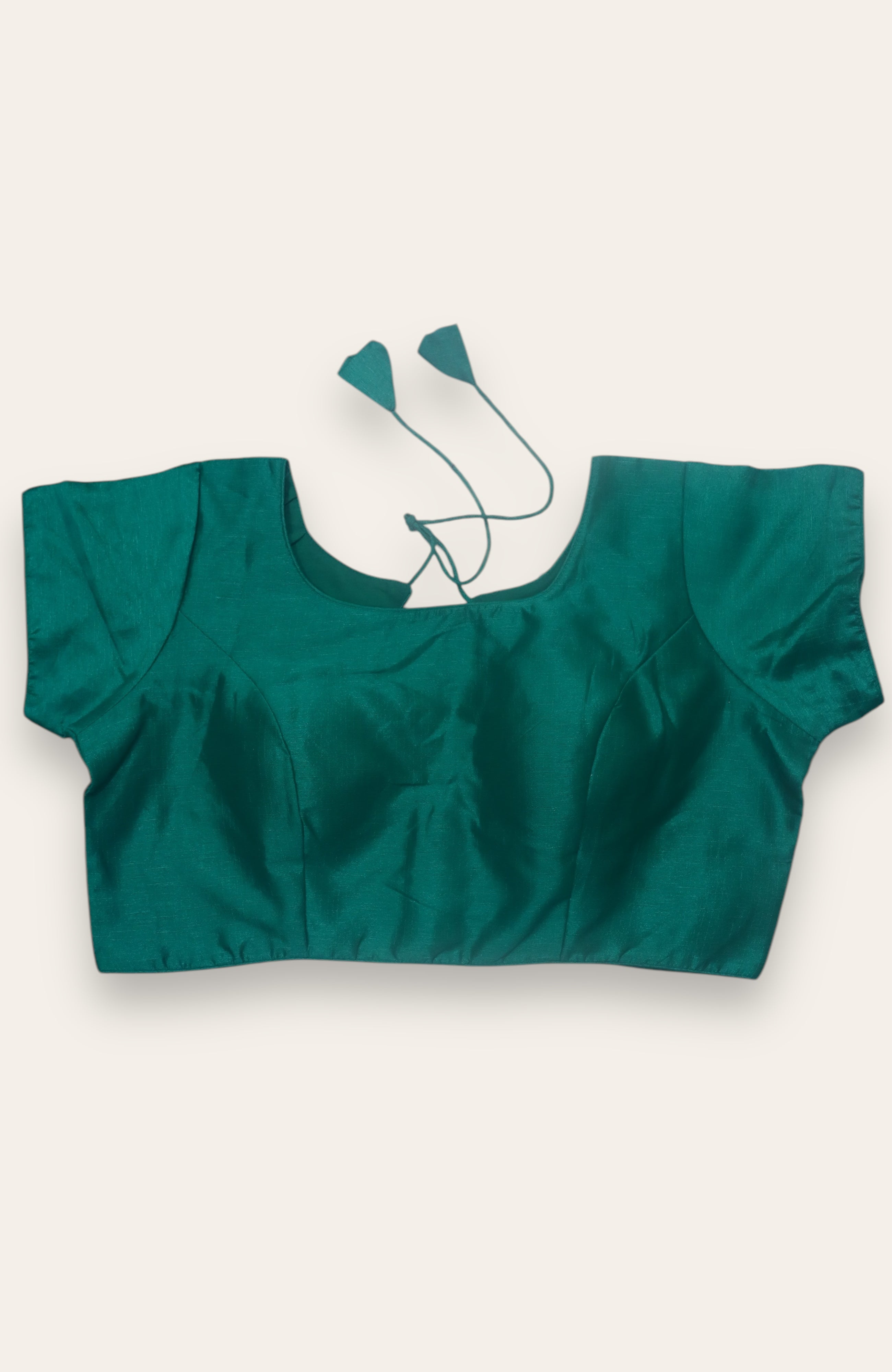 READYMADE SAREE BLOUSE - TEAL GREEN