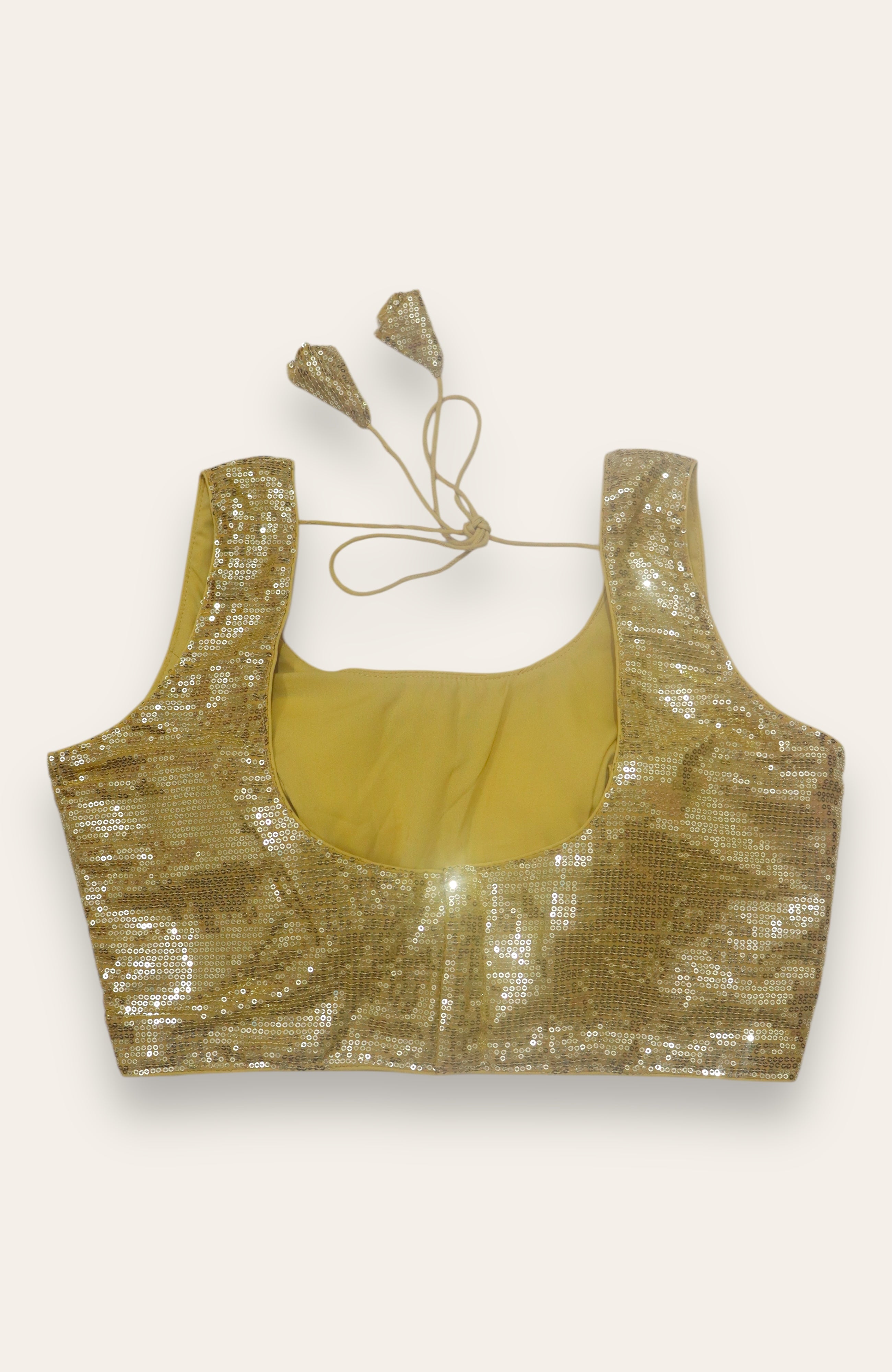 CHUMKI WORK SLEEVELESS BLOUSE- GOLD GLITZ