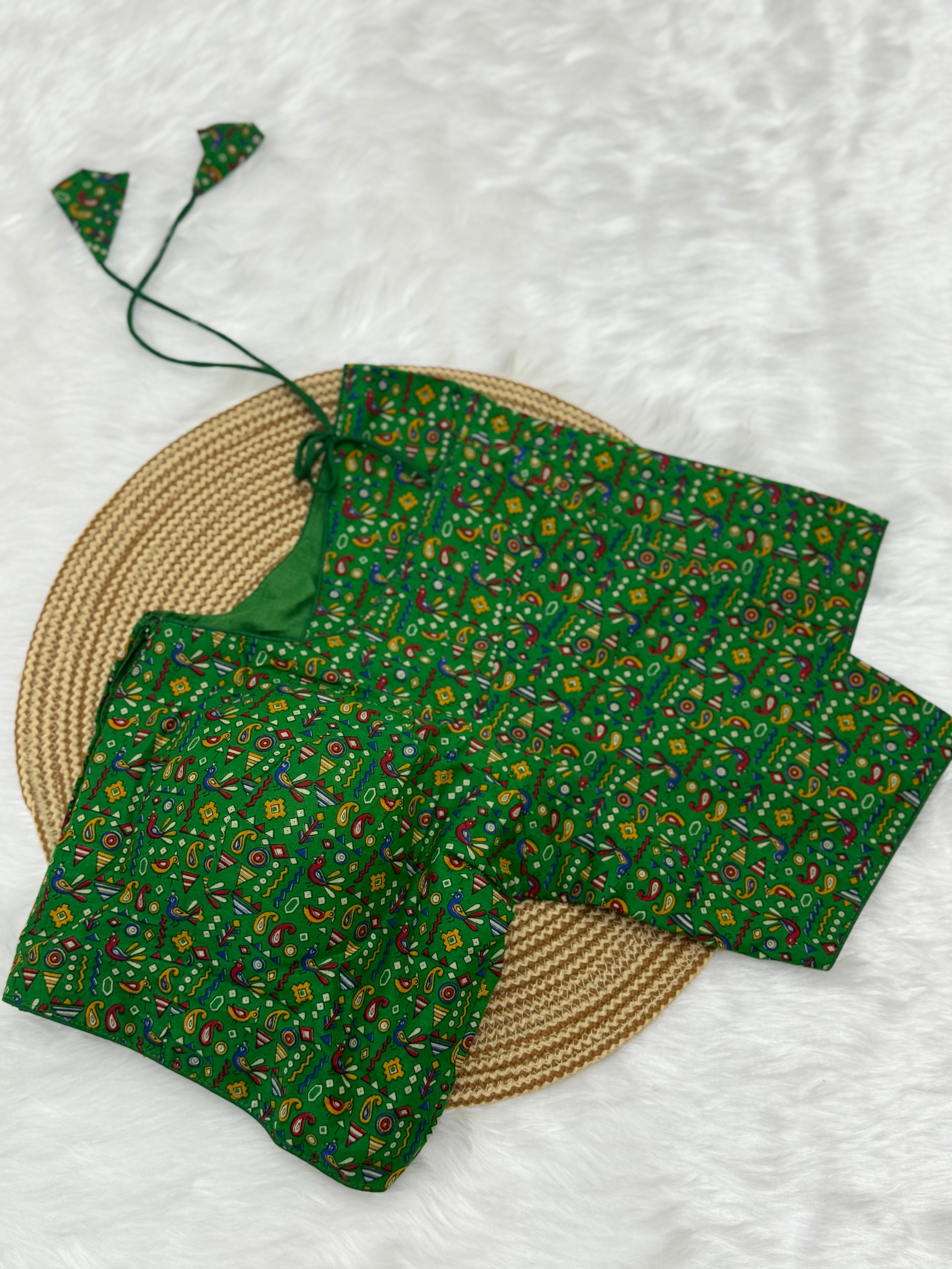 HIGH NECK COTTON READYMADE BLOUSE