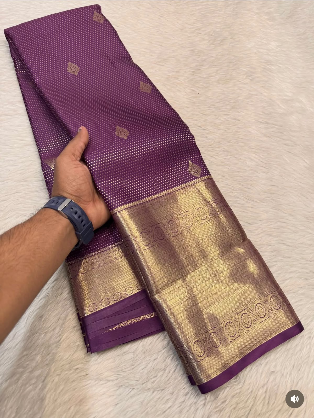 PREMIUM SEMI KANCHI SILK SAREE - PURPLE