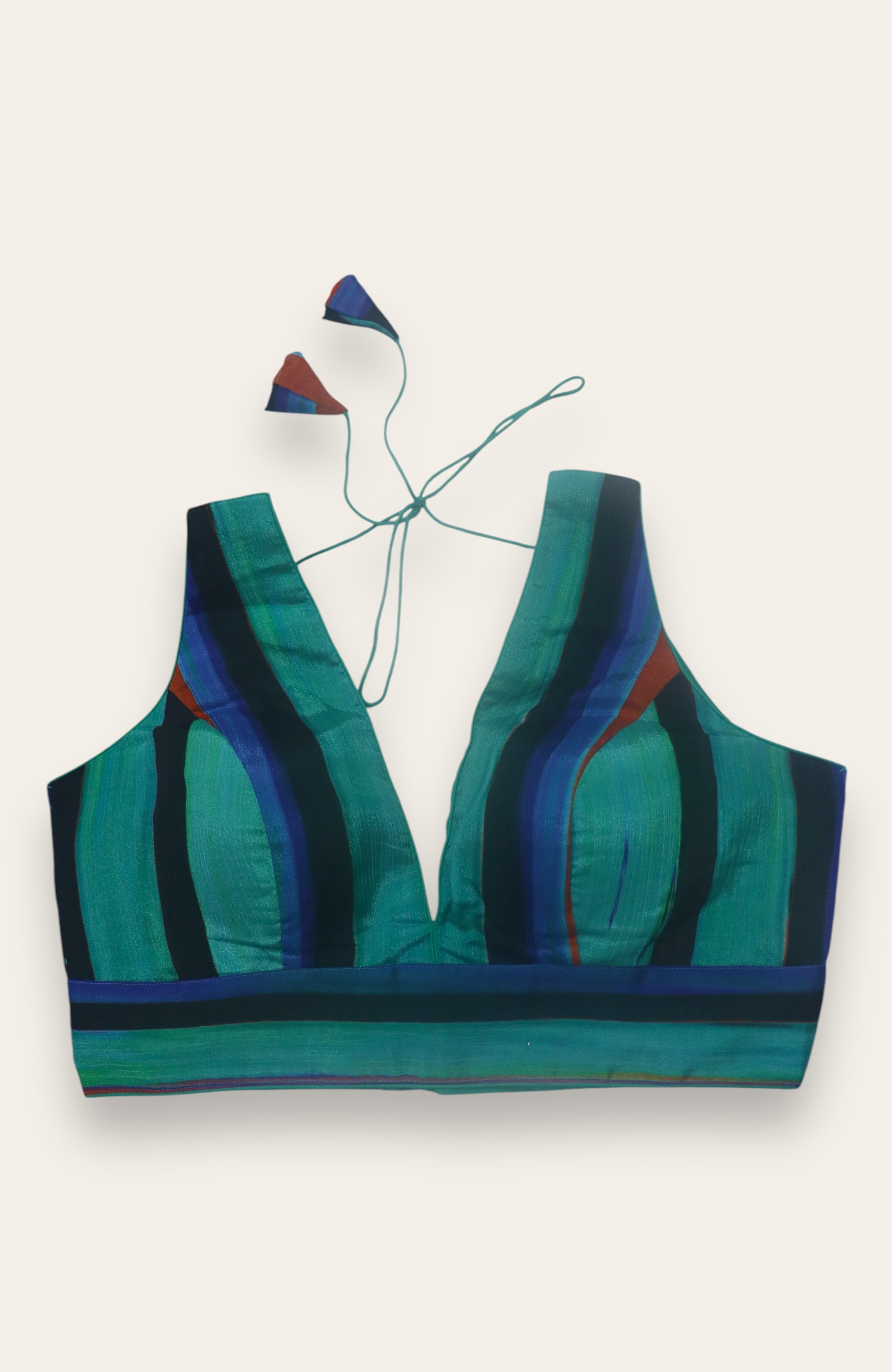 SLEEVELESS READYMADE BLOUSE - TEAL