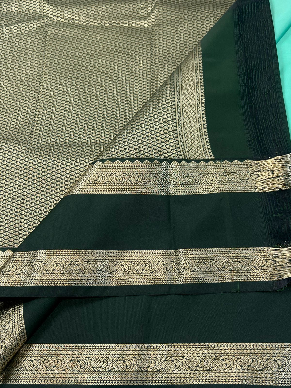 PREMIUM SEMI KANCHI SILK SAREE - MINT GREEN