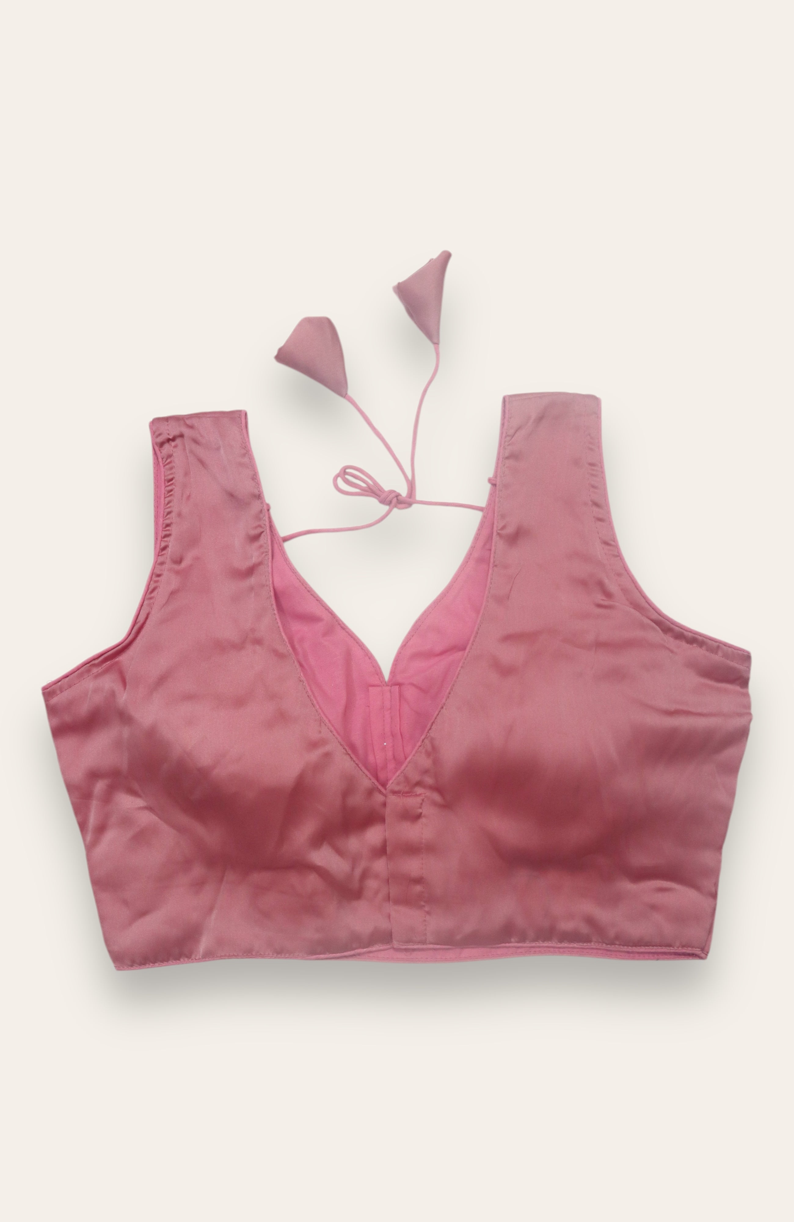 SLEEVELESS READYMADE BLOUSE - ONION PINK